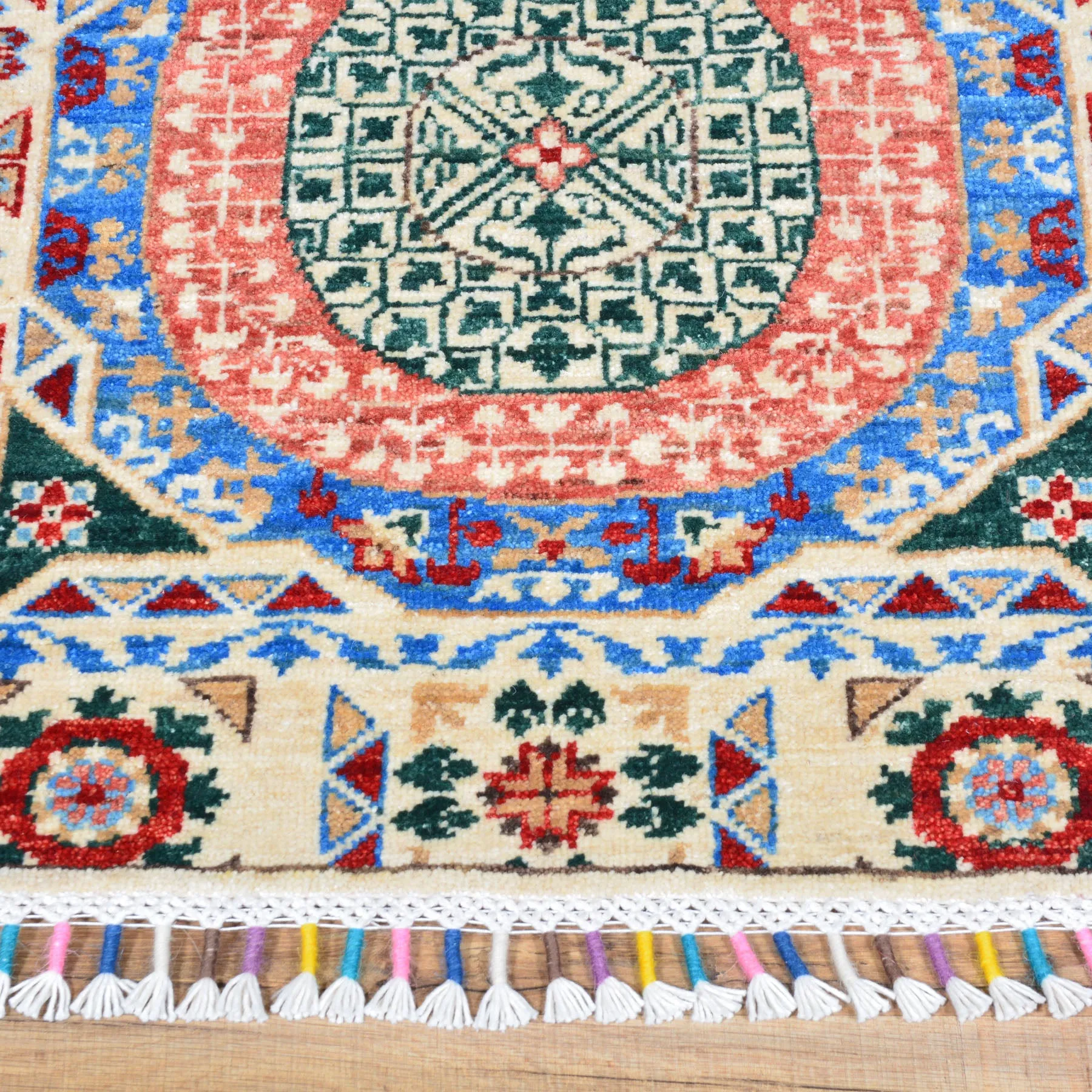 Hand-Knotted Mamluk Design 100% Wool Handmade Rug (Size 2.7 X 19.6) Cwral-6771