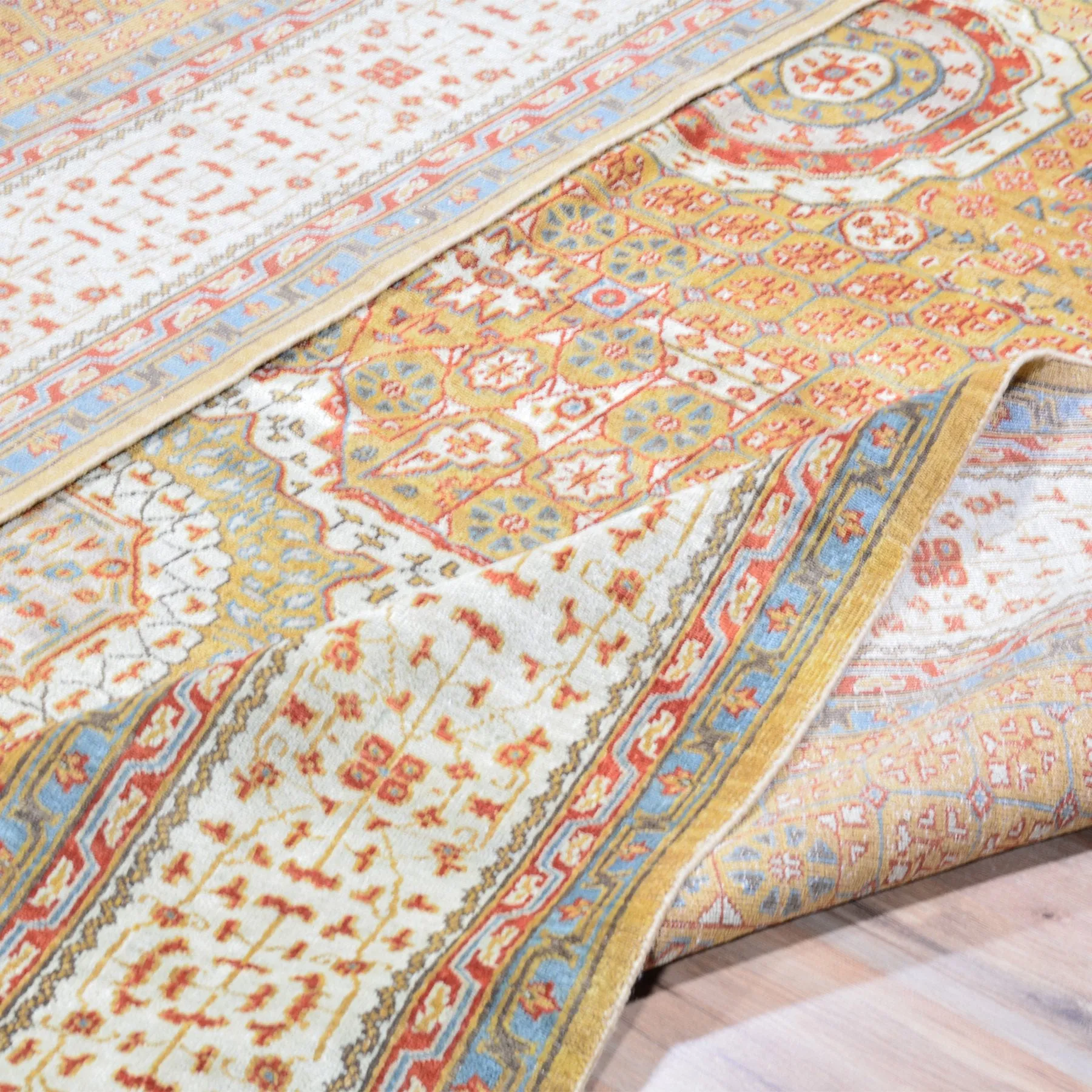 Hand-Knotted Mamluk Design Handmade Wool Rug (Size 8.9 X 11.5) Brral-1185