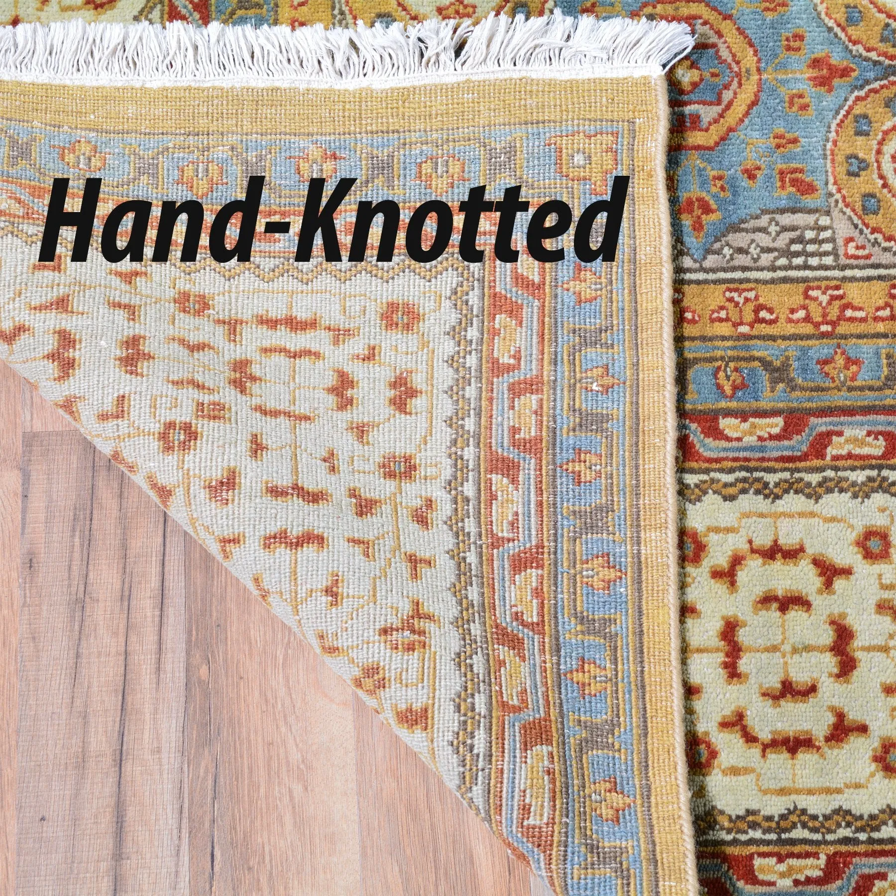 Hand-Knotted Mamluk Design Handmade Wool Rug (Size 8.9 X 11.5) Brral-1185
