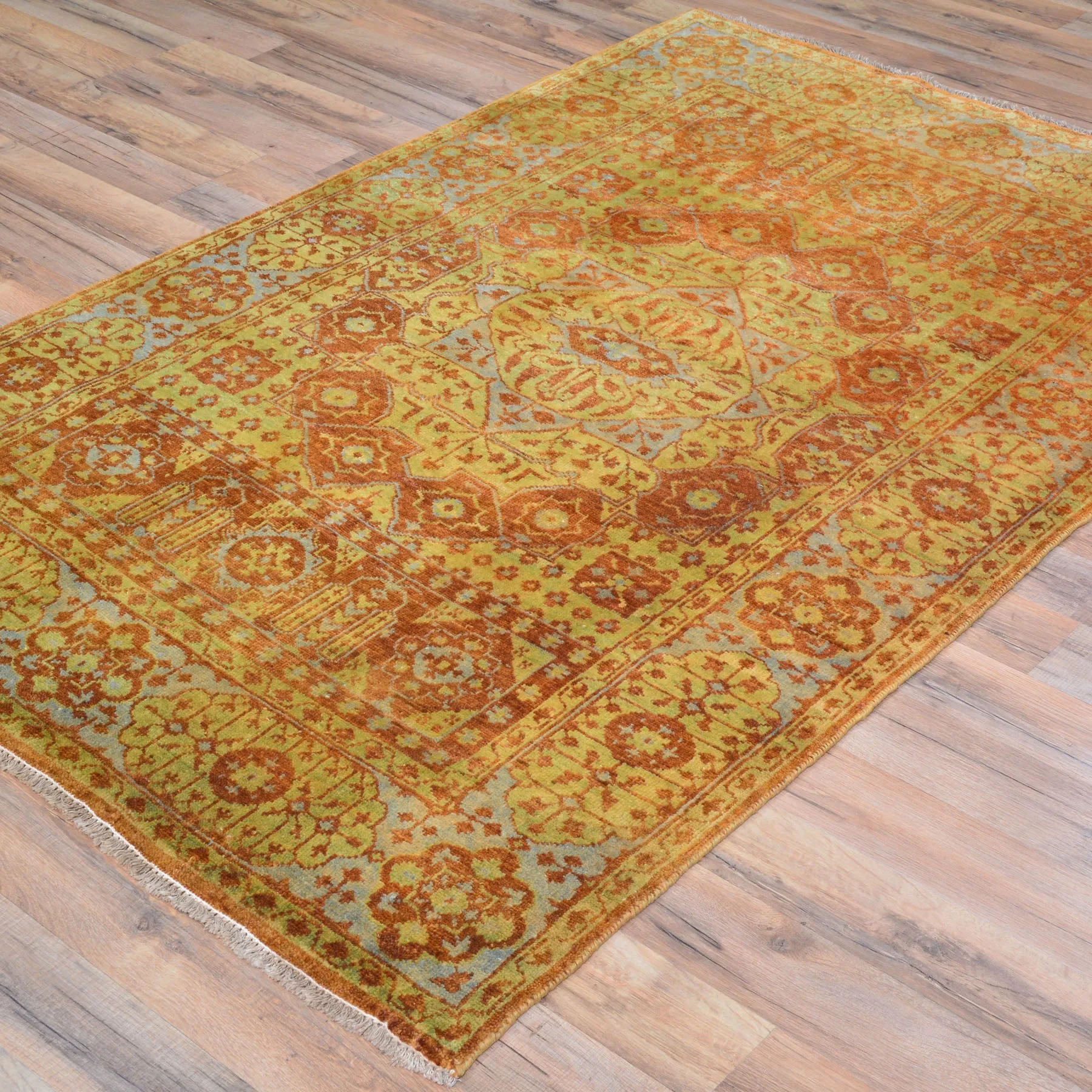 Hand-Knotted Mamluk Egyptian Design Wool Rug (Size 3.8 X 5.7) Cwral-9111