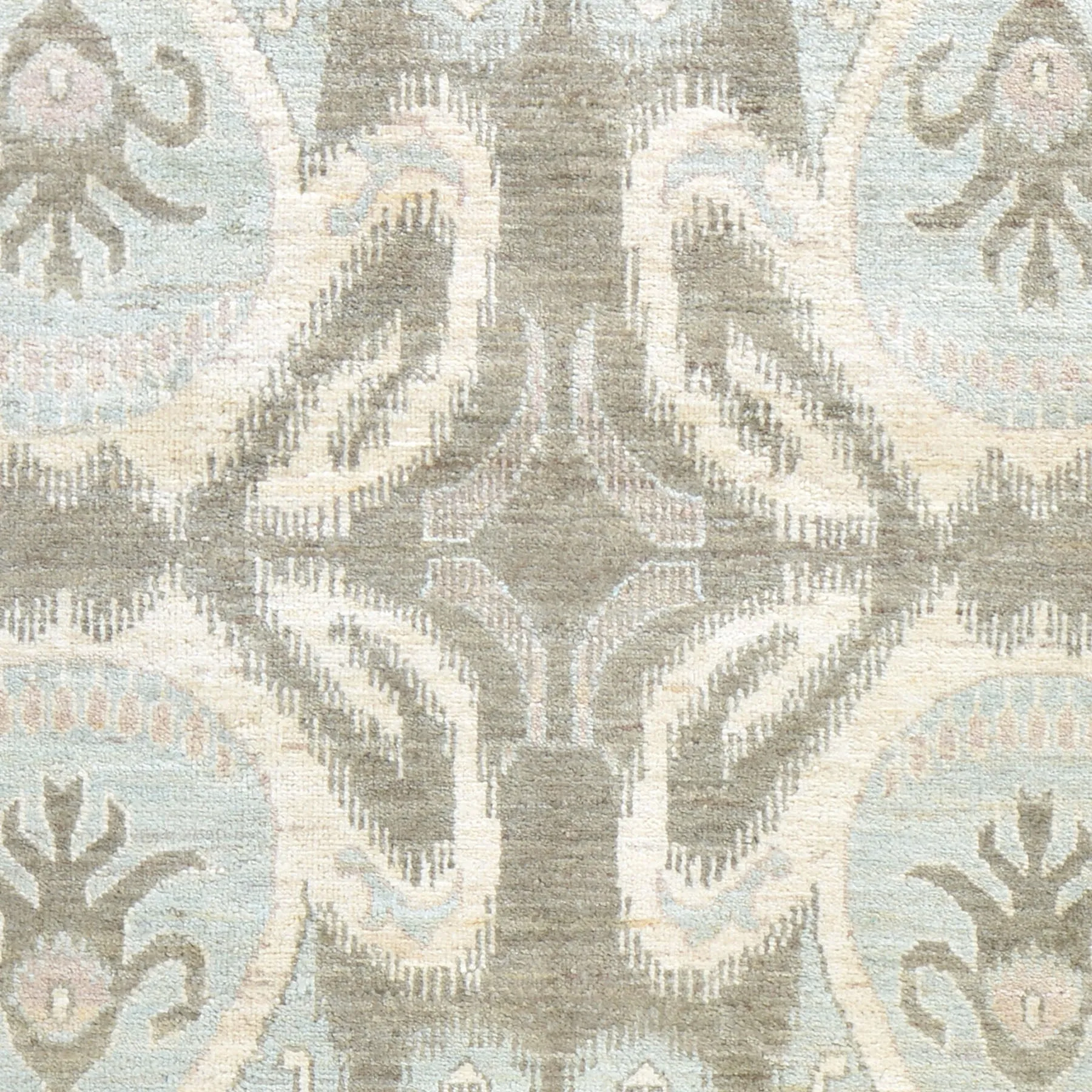 Hand-Knotted  Modern Chobi Ikat Design Wool Handmade Rug (Size 4.2 X 6.5) Brral-573