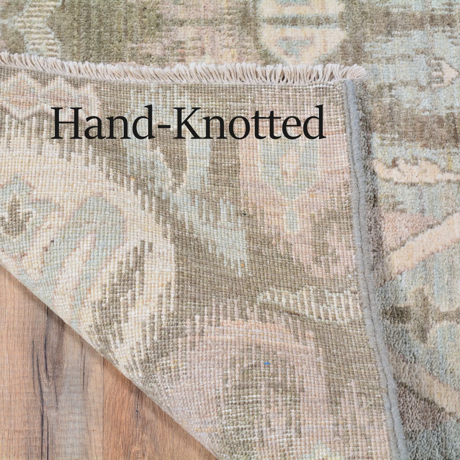 Hand-Knotted  Modern Chobi Ikat Design Wool Handmade Rug (Size 4.2 X 6.5) Brral-573