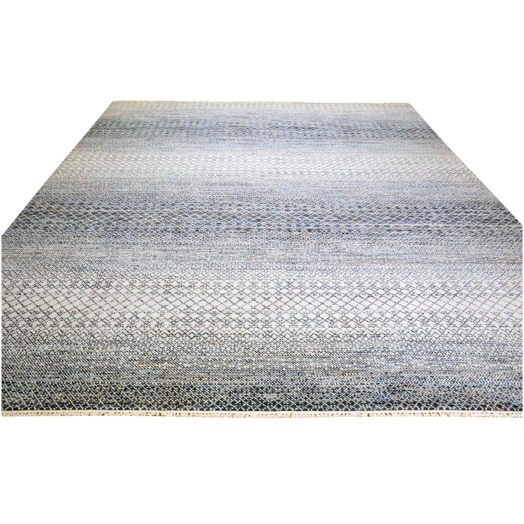 Hand-Knotted Modern Design Handmade Wool Rug (Size 9.3 X 11.8) Cwral-7974