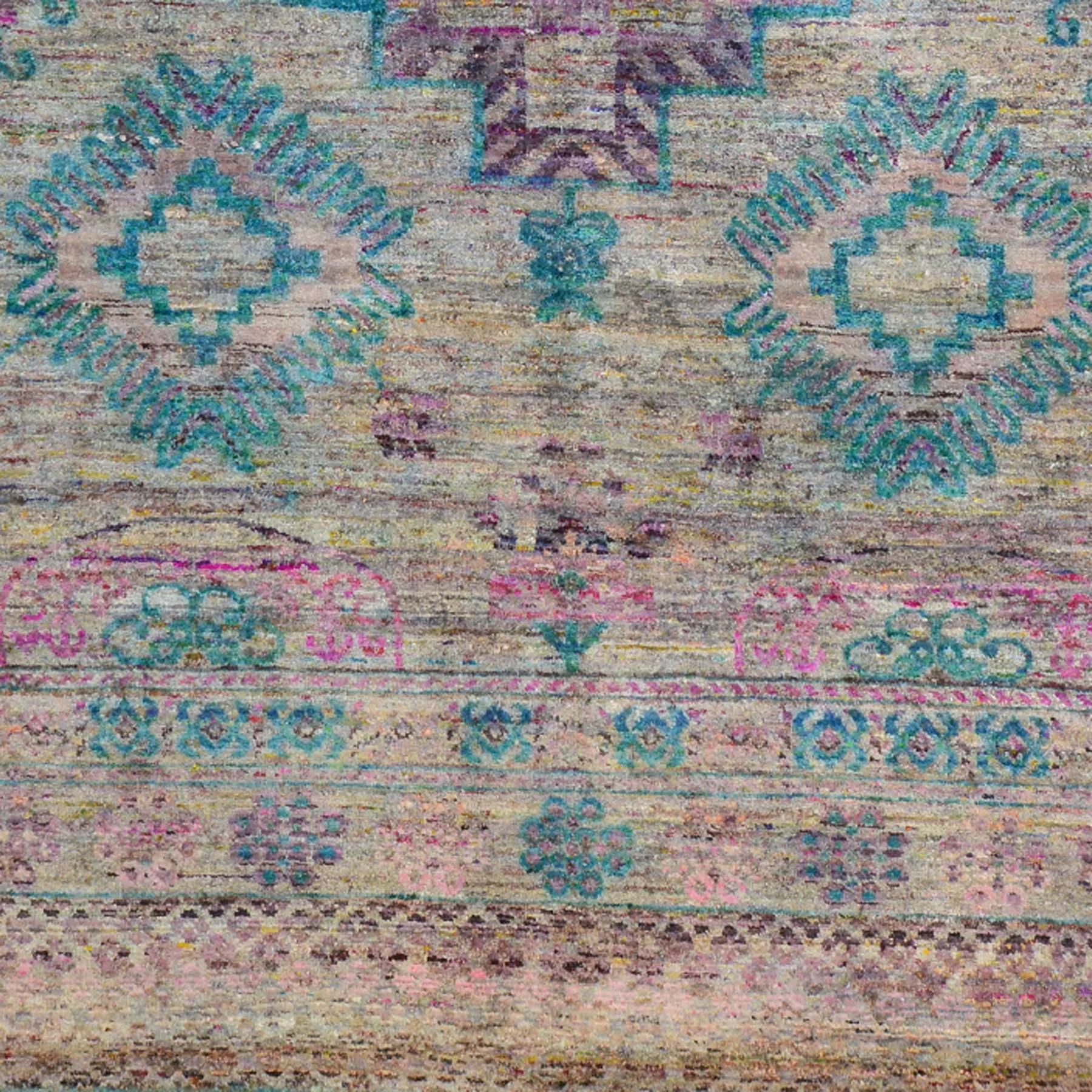 Hand-Knotted Modern Design Oriental Sari Silk Handmade Rug (Size 8.0 X 10.2) Brral-1062