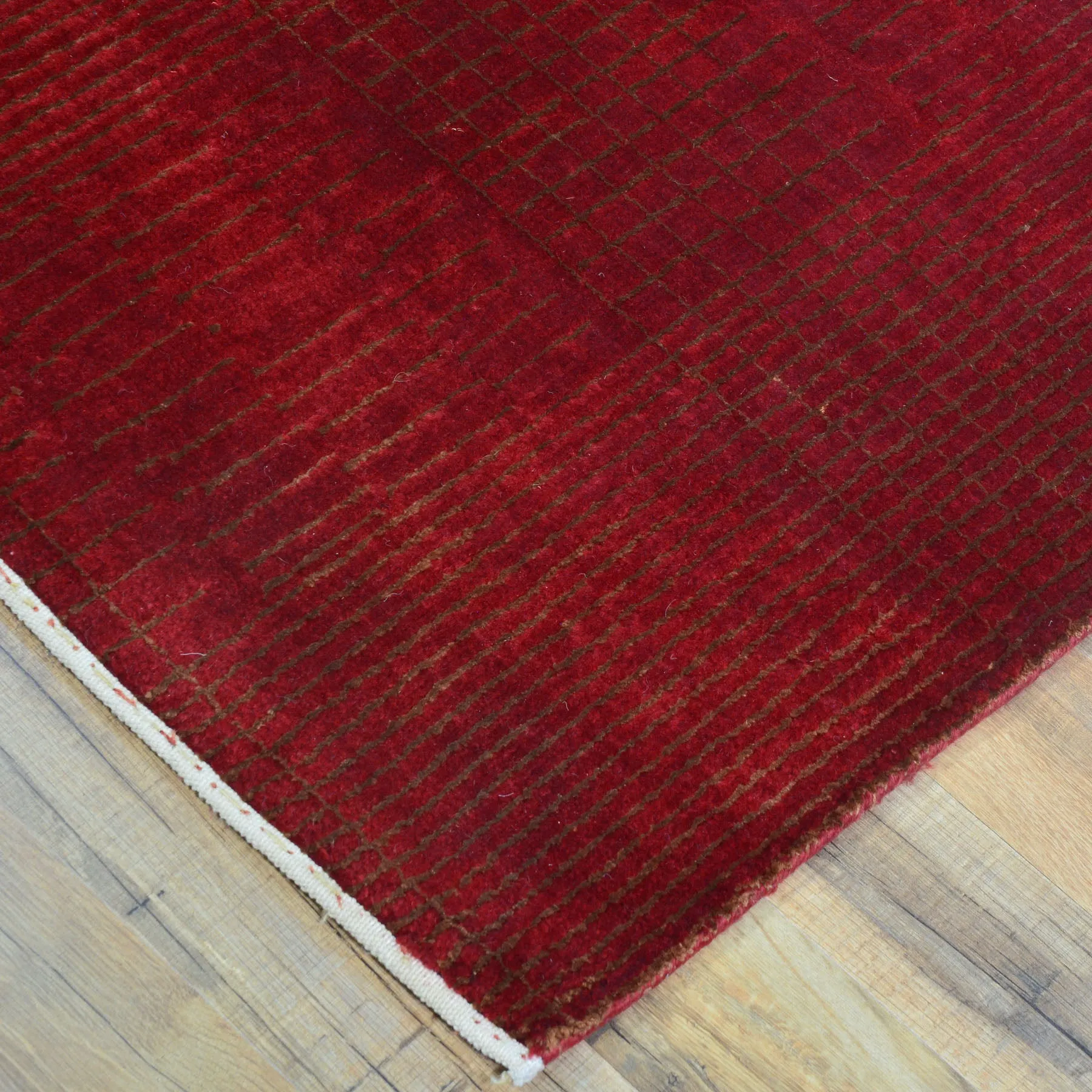 Hand-Knotted Modern Gabbeh Design Handmade 100% Wool Rug (Size 2.3 X 13.0) Cwral-4641