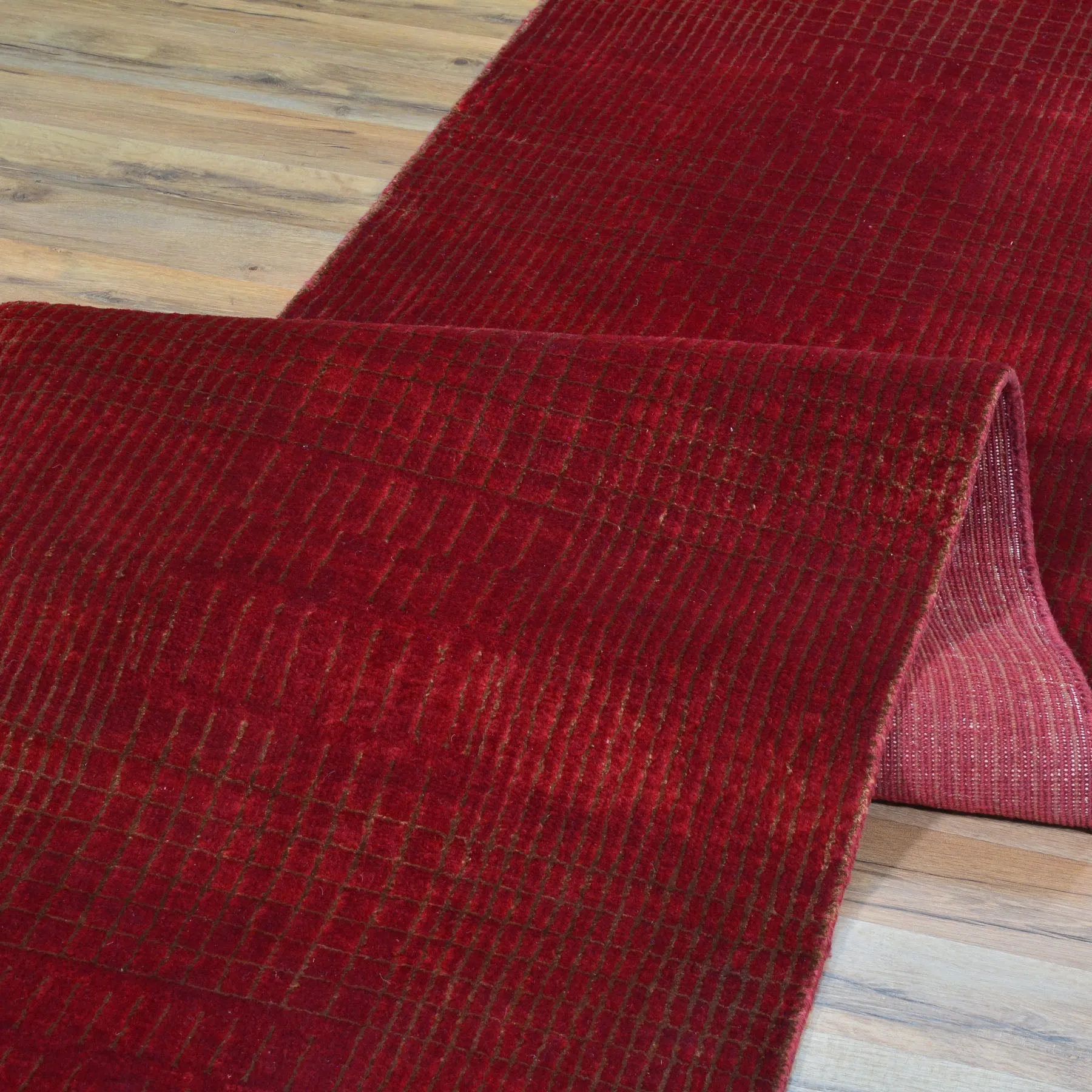 Hand-Knotted Modern Gabbeh Design Handmade 100% Wool Rug (Size 2.3 X 13.0) Cwral-4641