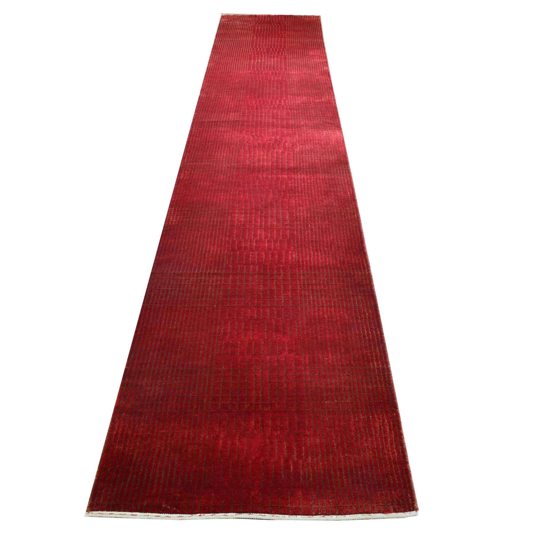 Hand-Knotted Modern Gabbeh Design Handmade 100% Wool Rug (Size 2.3 X 13.0) Cwral-4641