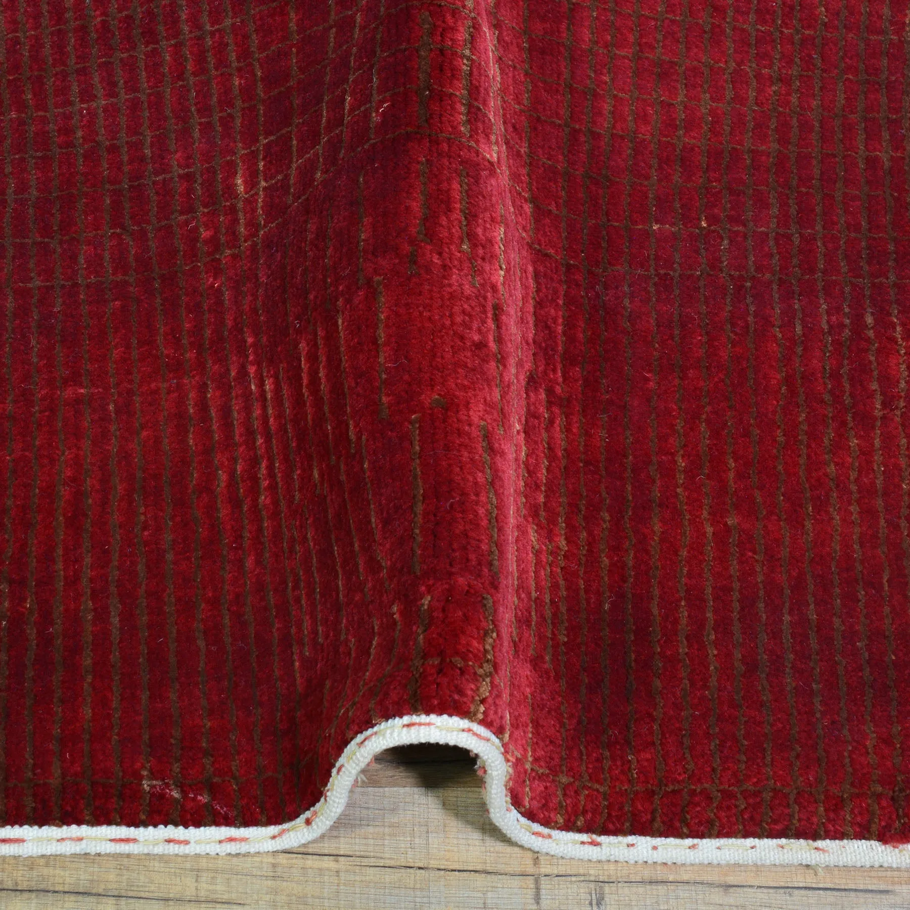 Hand-Knotted Modern Gabbeh Design Handmade 100% Wool Rug (Size 2.3 X 13.0) Cwral-4641
