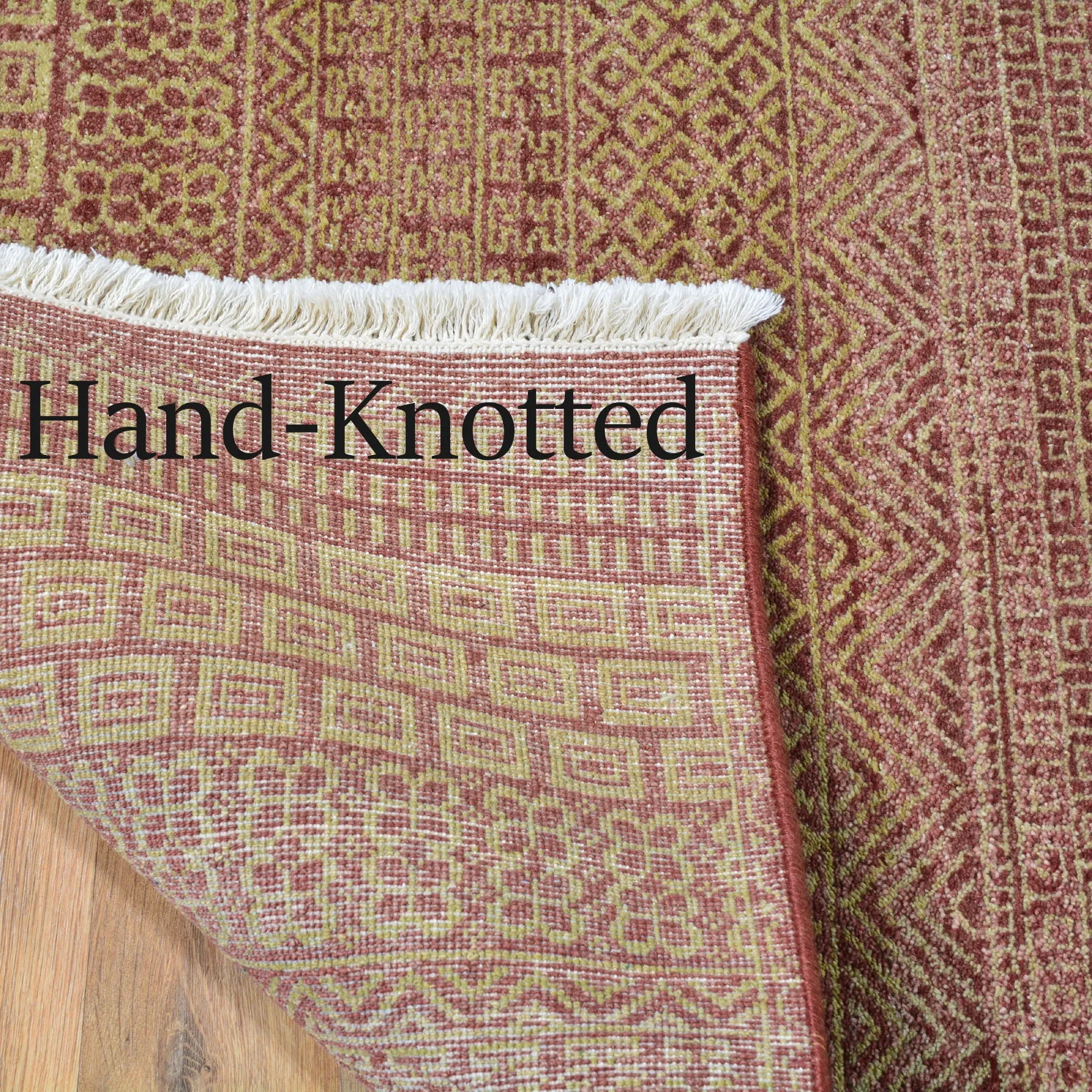 Hand-Knotted Modern Gabbeh Striped Design Wool Rug (Size 3.11 X 6.2) Brral-2370