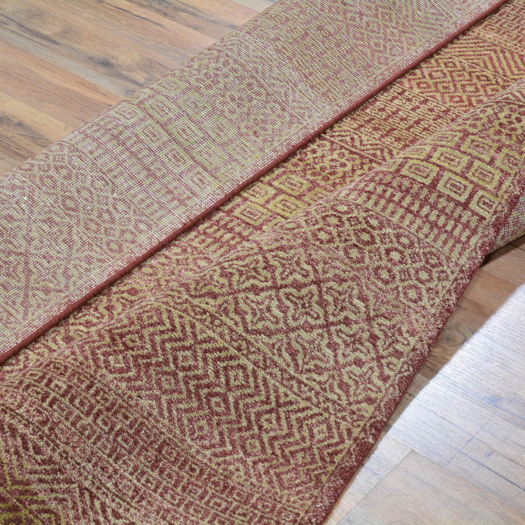 Hand-Knotted Modern Gabbeh Striped Design Wool Rug (Size 3.11 X 6.2) Brral-2370