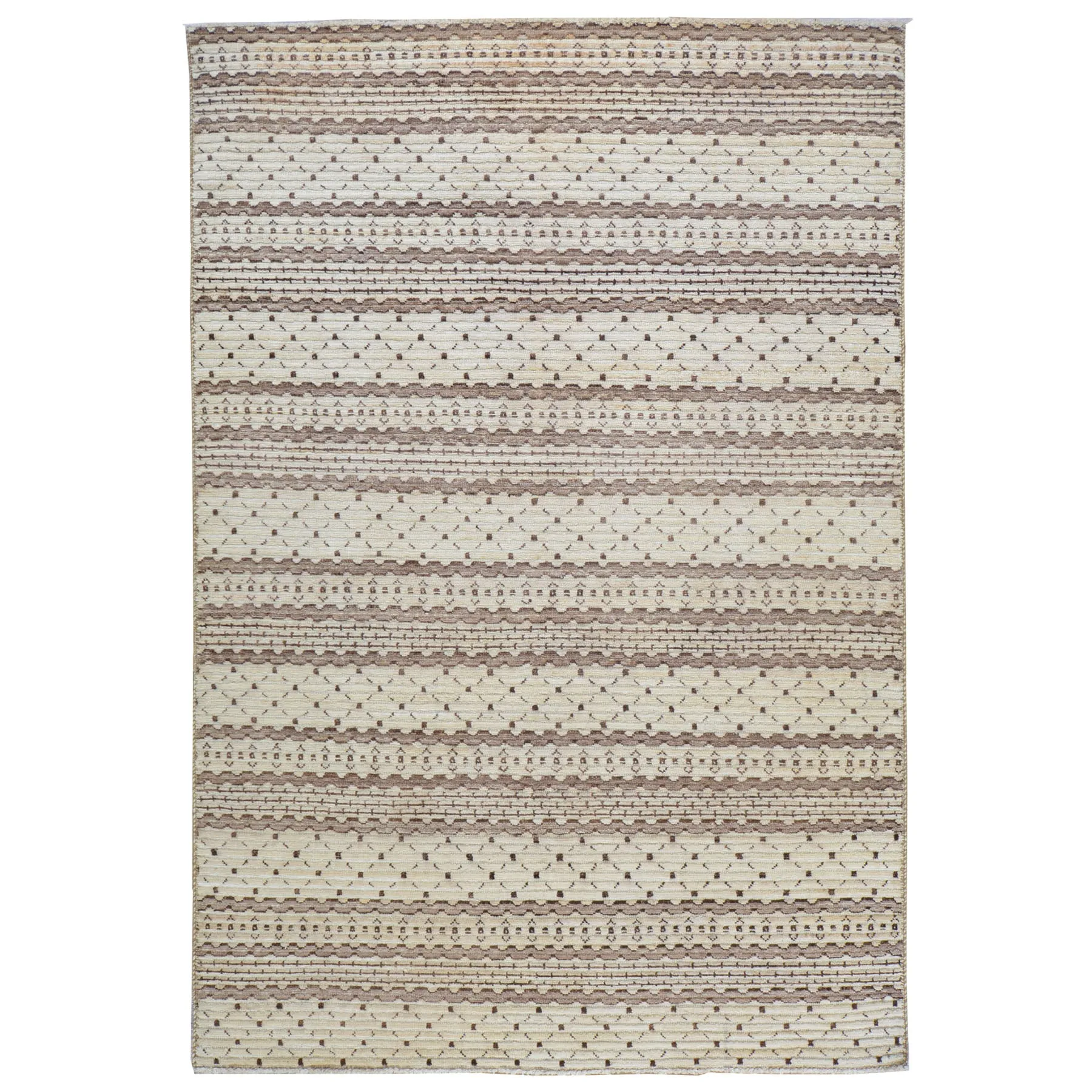 Hand-Knotted Modern Gabbeh Style Wool Rug (Size 4.7 X 6.7) Brral-807