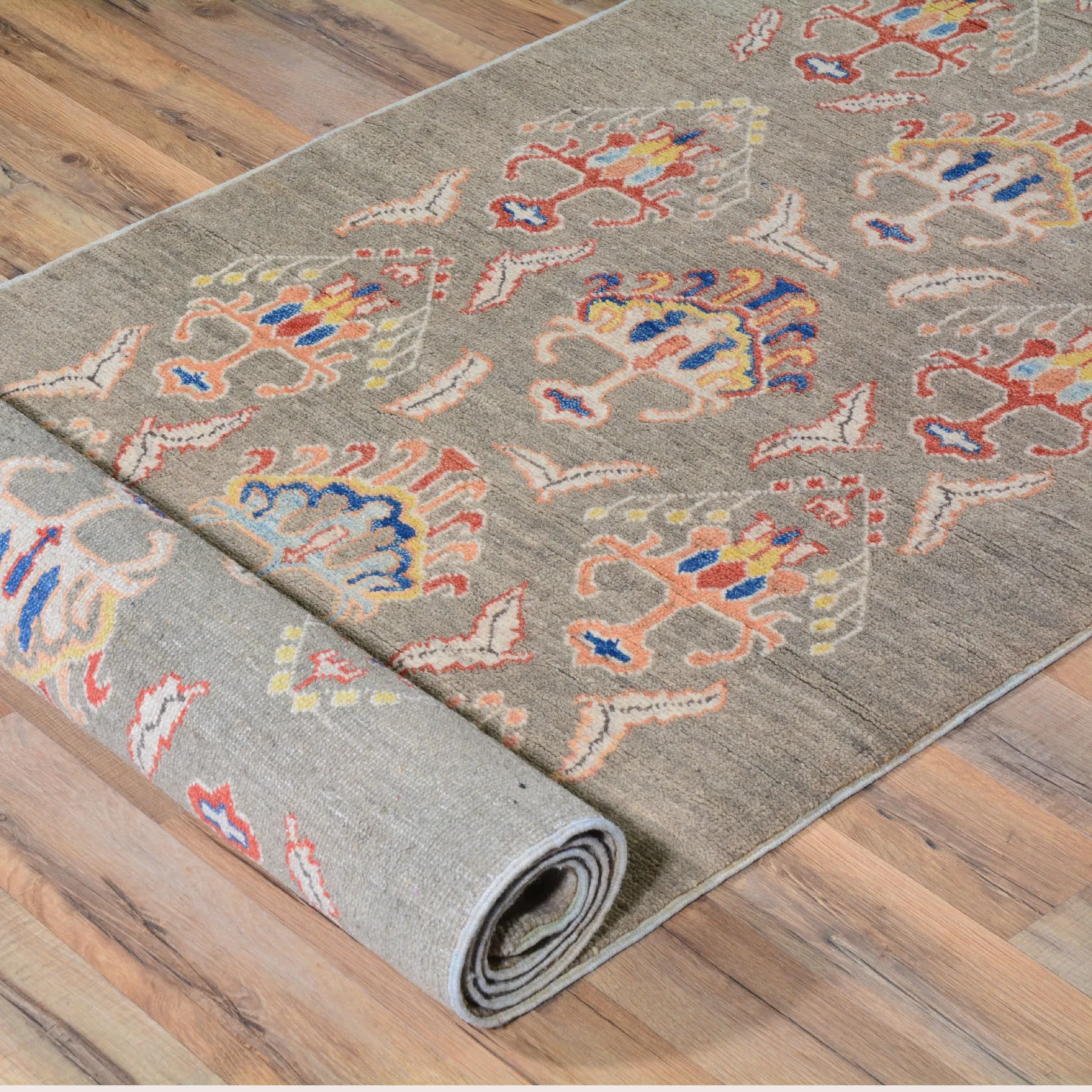 Hand-Knotted Modern Kazak Design 100% Wool Rug Handmade (Size 2.7 X 9.8) Brral-1845