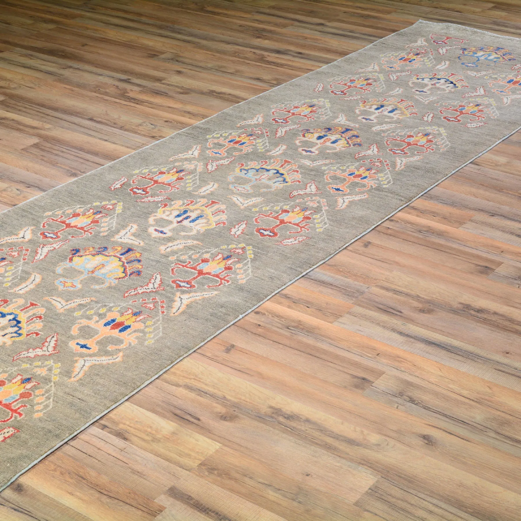 Hand-Knotted Modern Kazak Design 100% Wool Rug Handmade (Size 2.7 X 9.8) Brral-1845