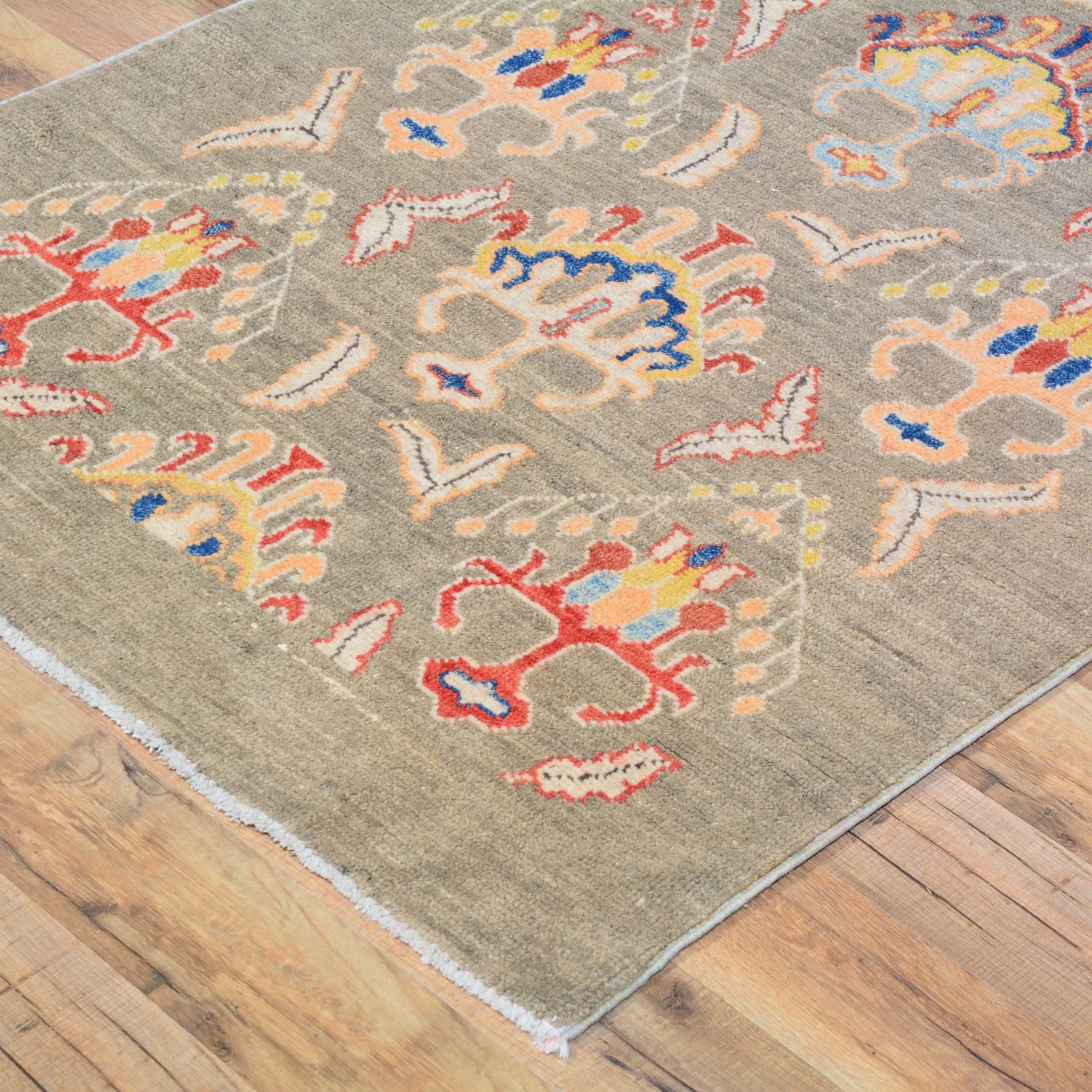 Hand-Knotted Modern Kazak Design 100% Wool Rug Handmade (Size 2.7 X 9.8) Brral-1845