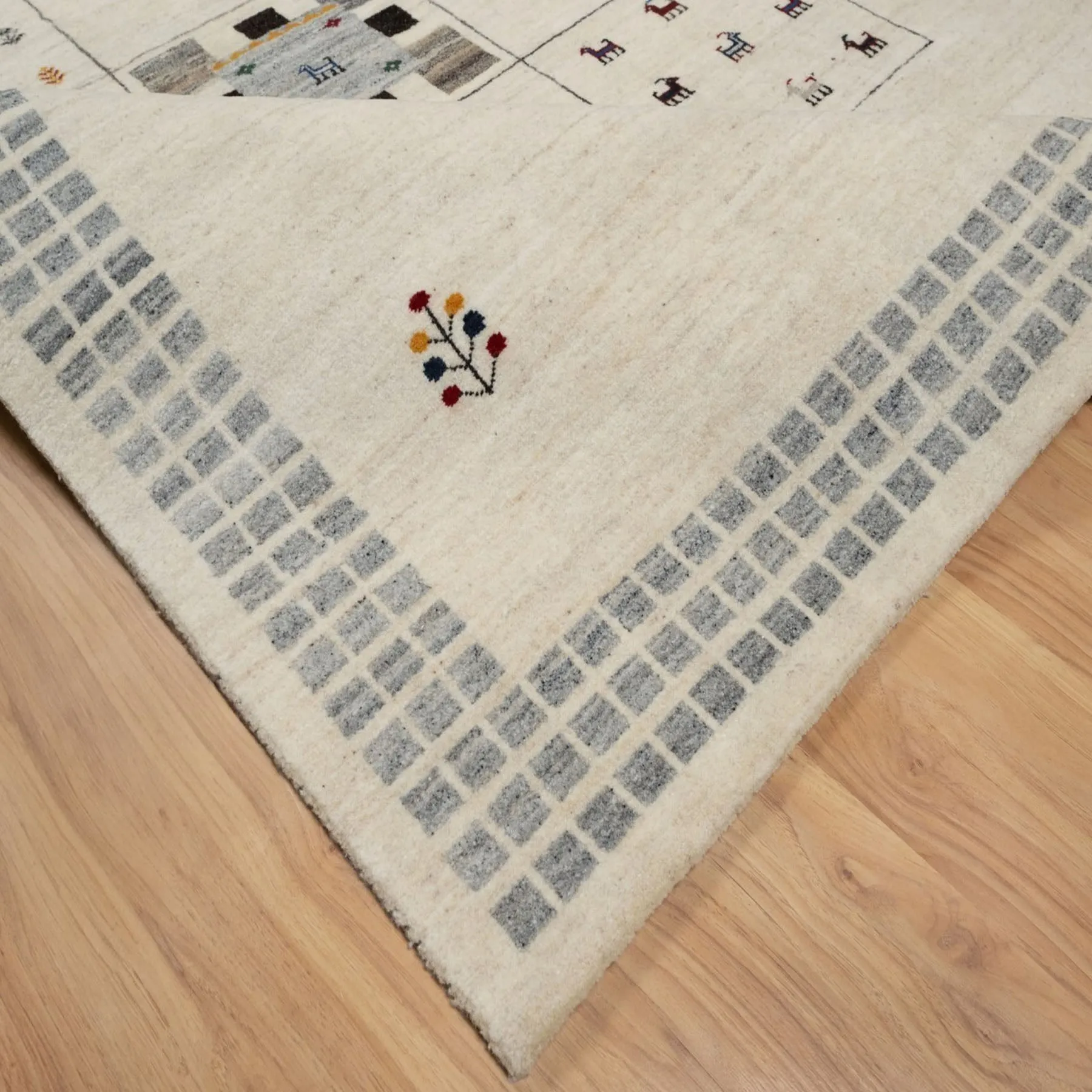 Hand-Knotted Modern Lori Gabbeh Design Wool Handmade Rug (Size 6.2 x 9.3) Cwral-11106