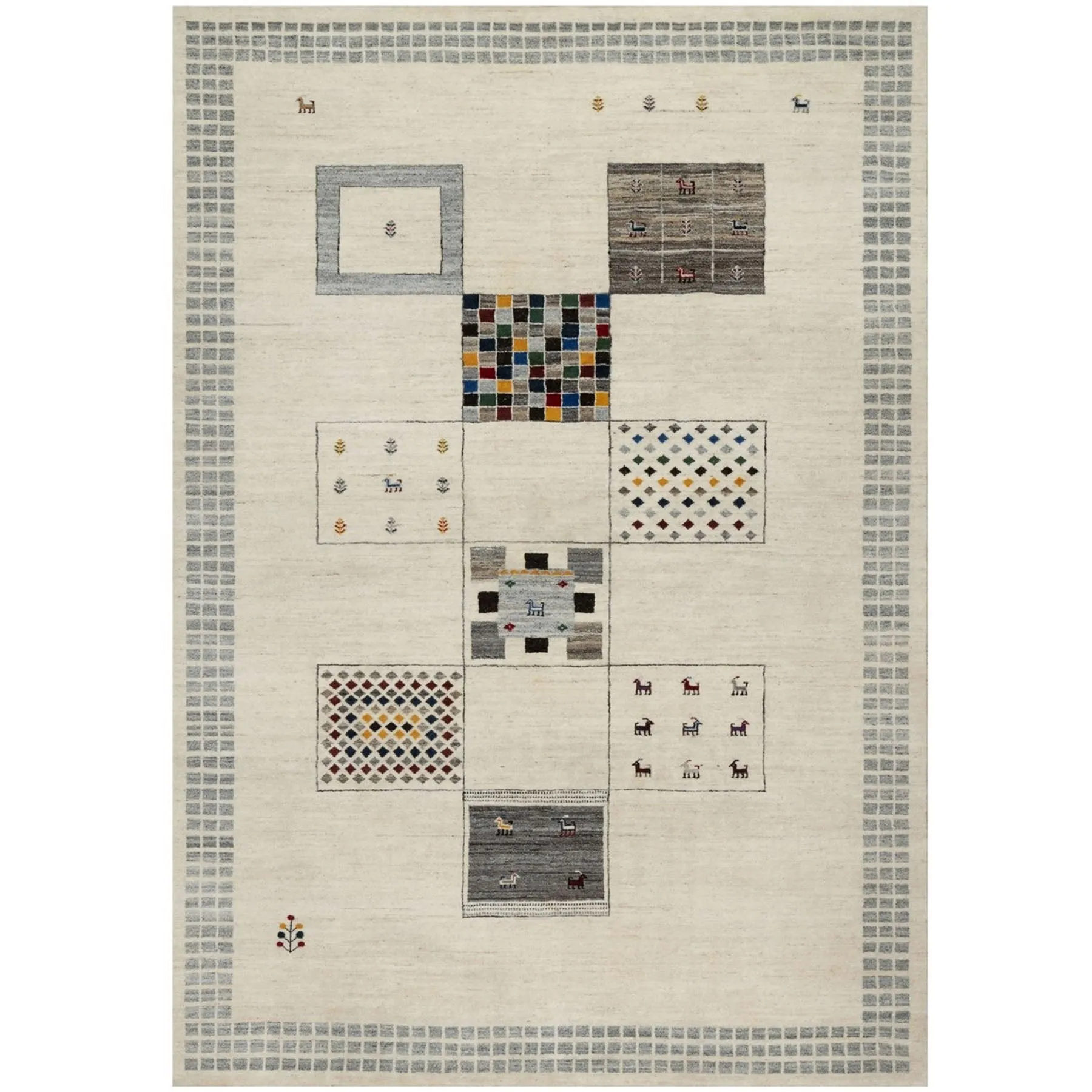 Hand-Knotted Modern Lori Gabbeh Design Wool Handmade Rug (Size 6.2 x 9.3) Cwral-11106