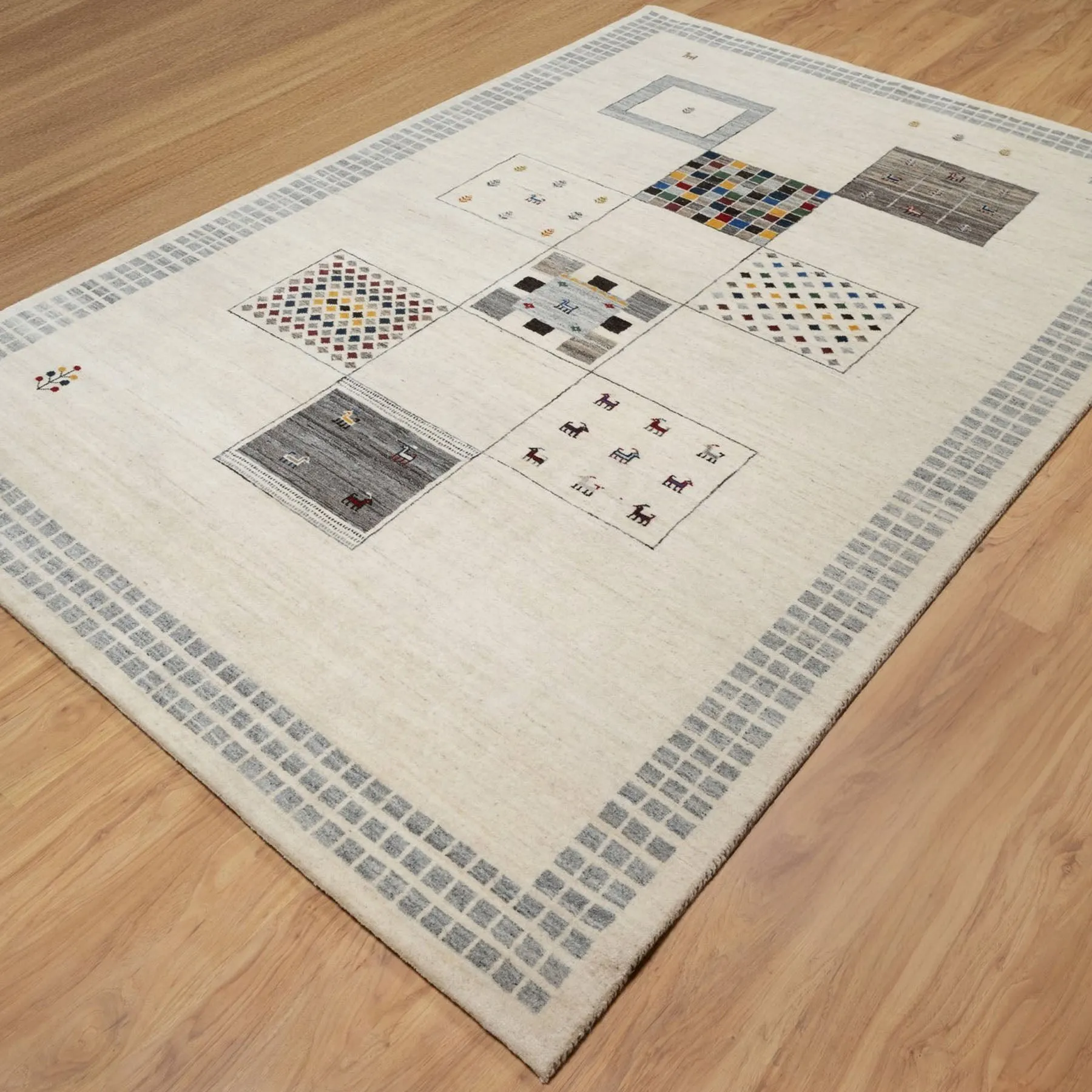 Hand-Knotted Modern Lori Gabbeh Design Wool Handmade Rug (Size 6.2 x 9.3) Cwral-11106