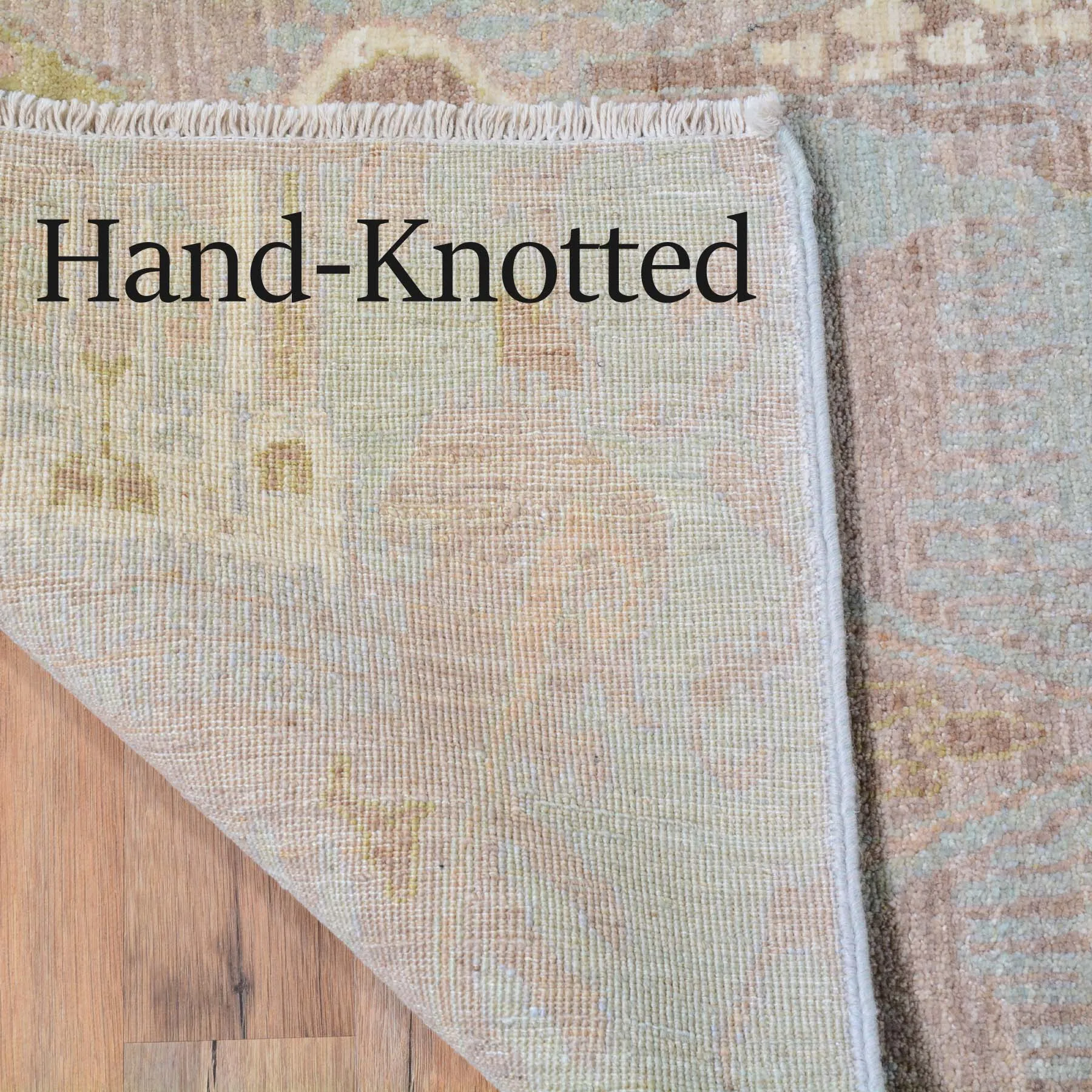 Hand-Knotted Mordern Ikat Design Wool Handmade Rug (Size 6.2 X 9.3) Brral-900