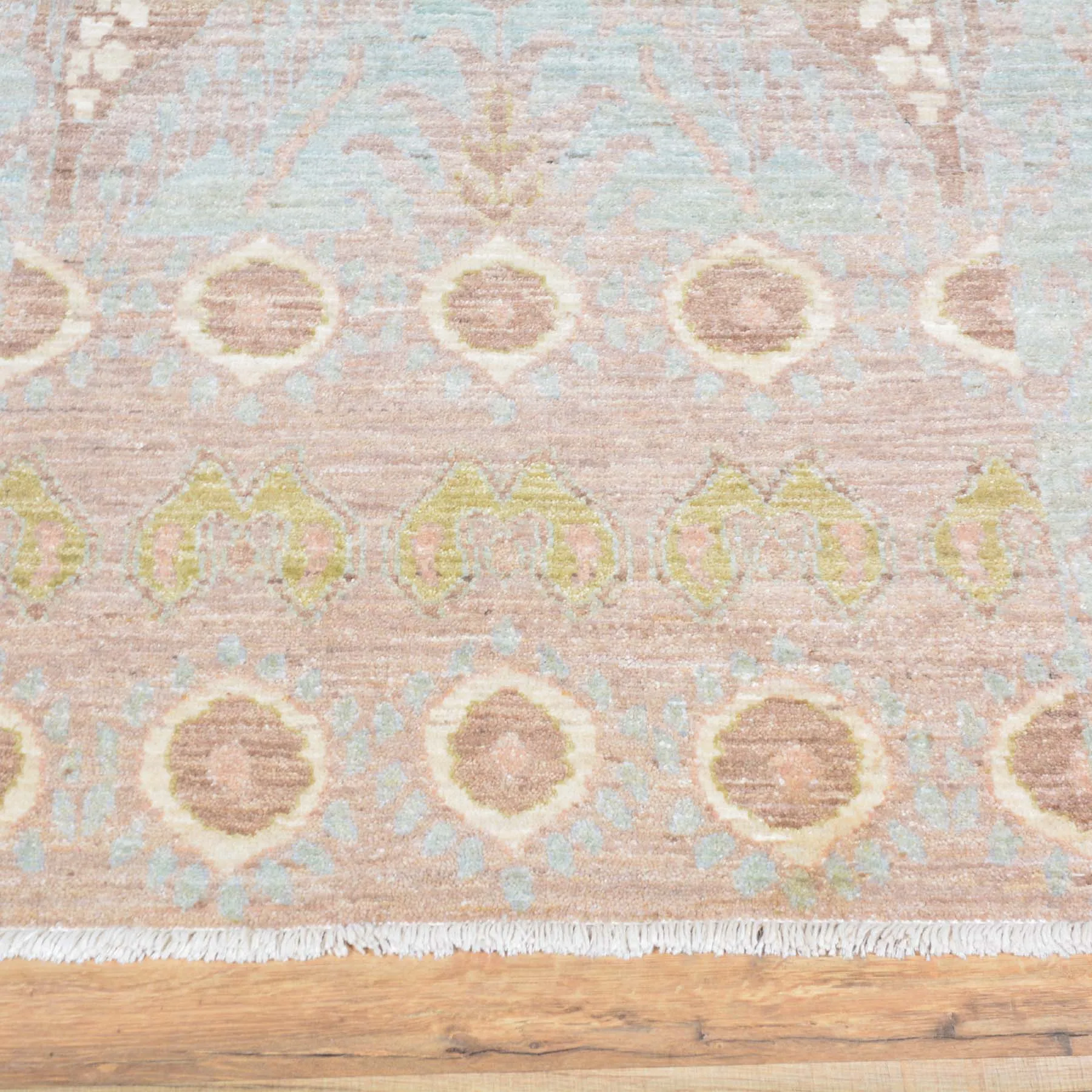 Hand-Knotted Mordern Ikat Design Wool Handmade Rug (Size 6.2 X 9.3) Brral-900