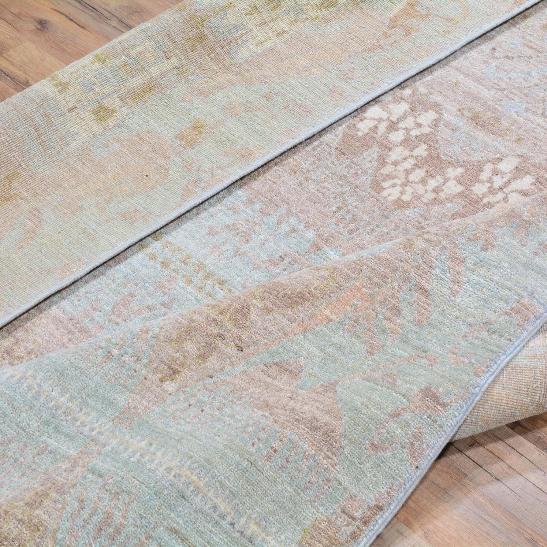 Hand-Knotted Mordern Ikat Design Wool Handmade Rug (Size 6.2 X 9.3) Brral-900