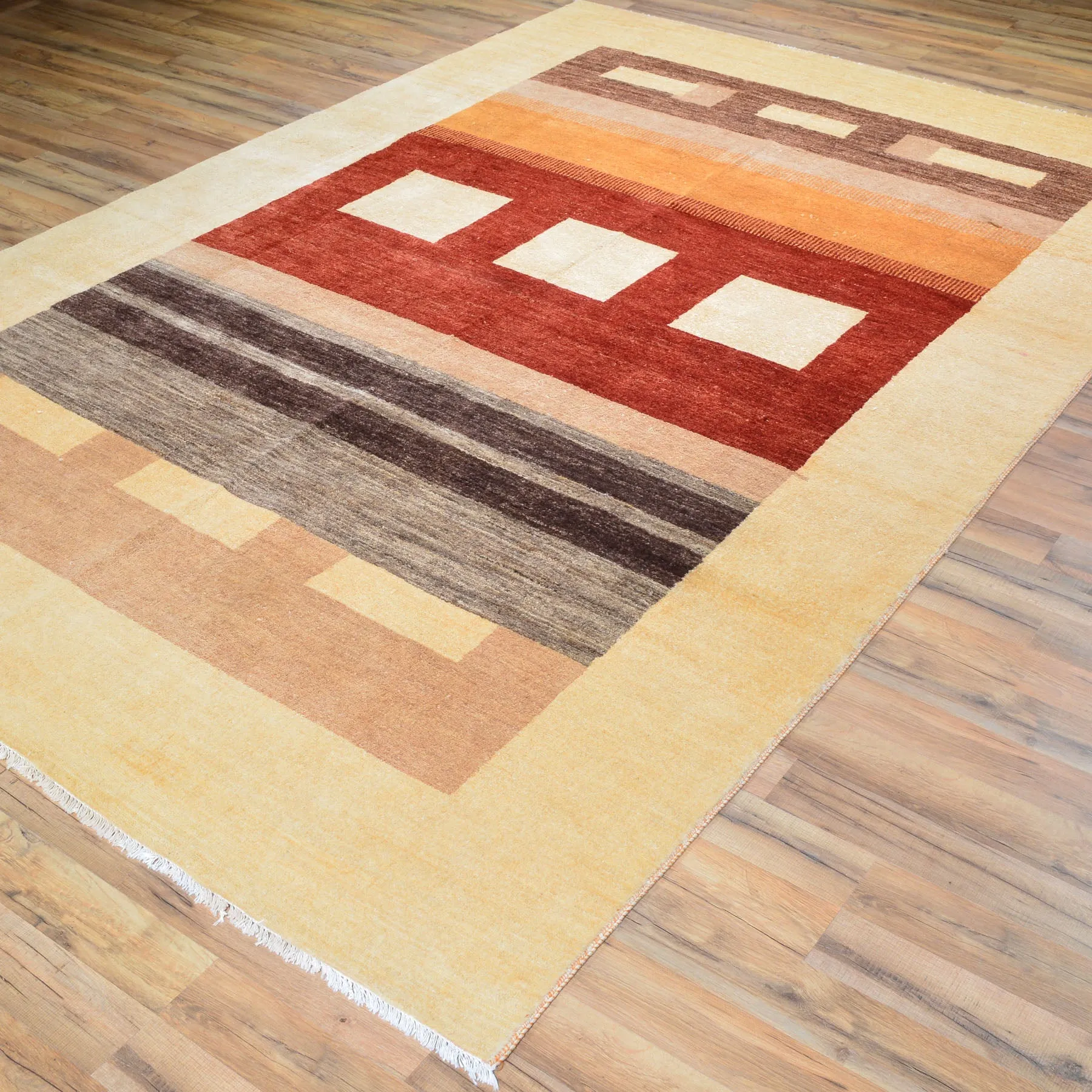 Hand-Knotted Oriental Gabbeh Persian Design Handmade Rug (Size 6.5 X 9.9) Cwral-6585