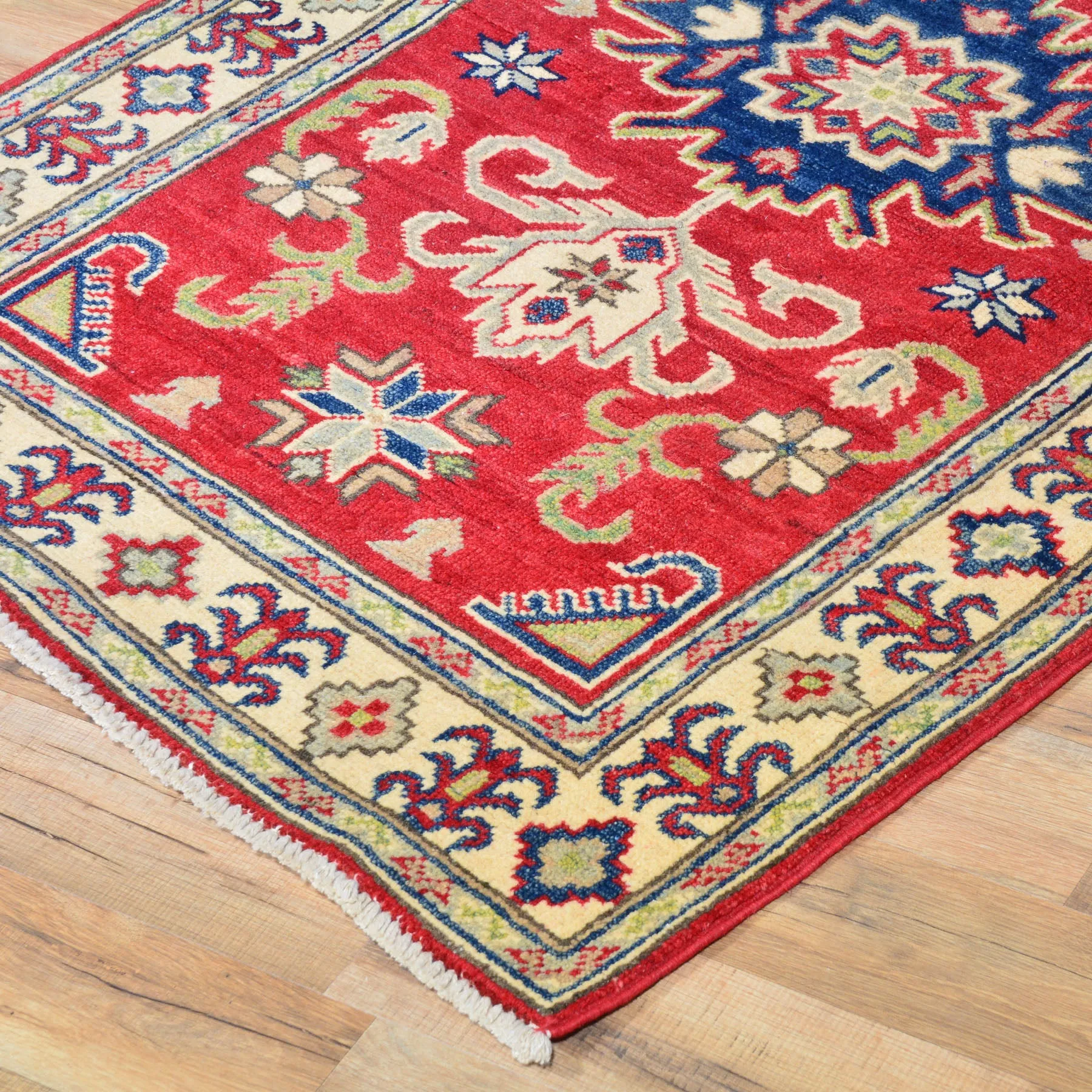 Hand-Knotted Oriental Kazak Tribal Design Handmade 100% Wool Rug (Size 2.7 X 14.2) Brral-4482