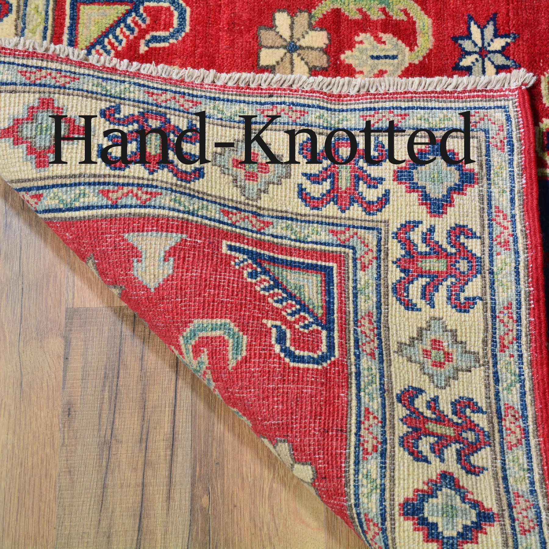 Hand-Knotted Oriental Kazak Tribal Design Handmade 100% Wool Rug (Size 2.7 X 14.2) Brral-4482
