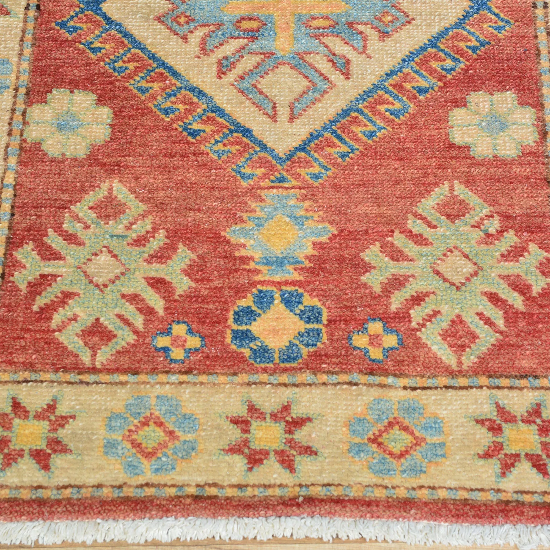 Hand-Knotted Oriental Kazak Tribal Design Handmade Wool Rug (Size 2.3 X 3.2) Cwral-7911