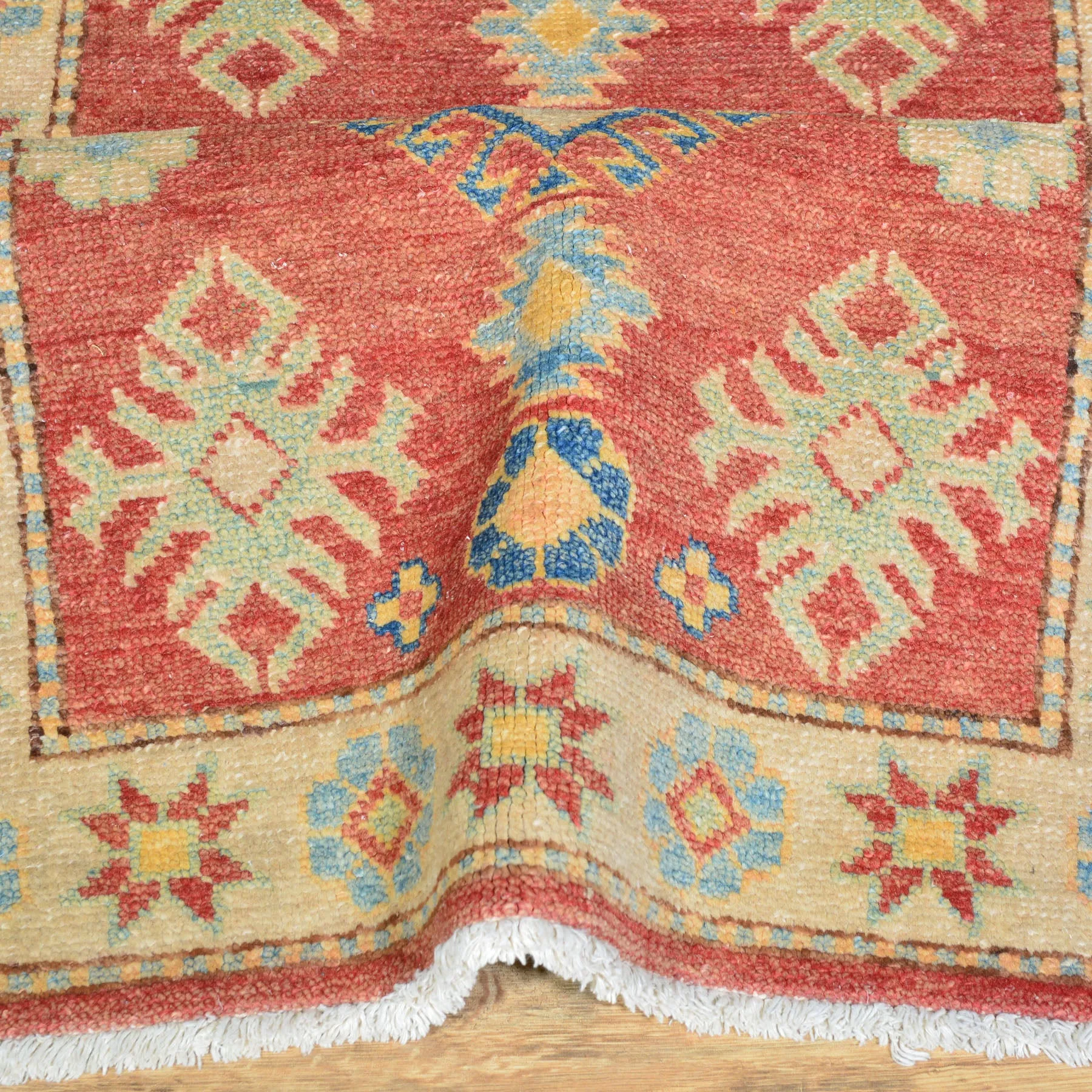 Hand-Knotted Oriental Kazak Tribal Design Handmade Wool Rug (Size 2.3 X 3.2) Cwral-7911