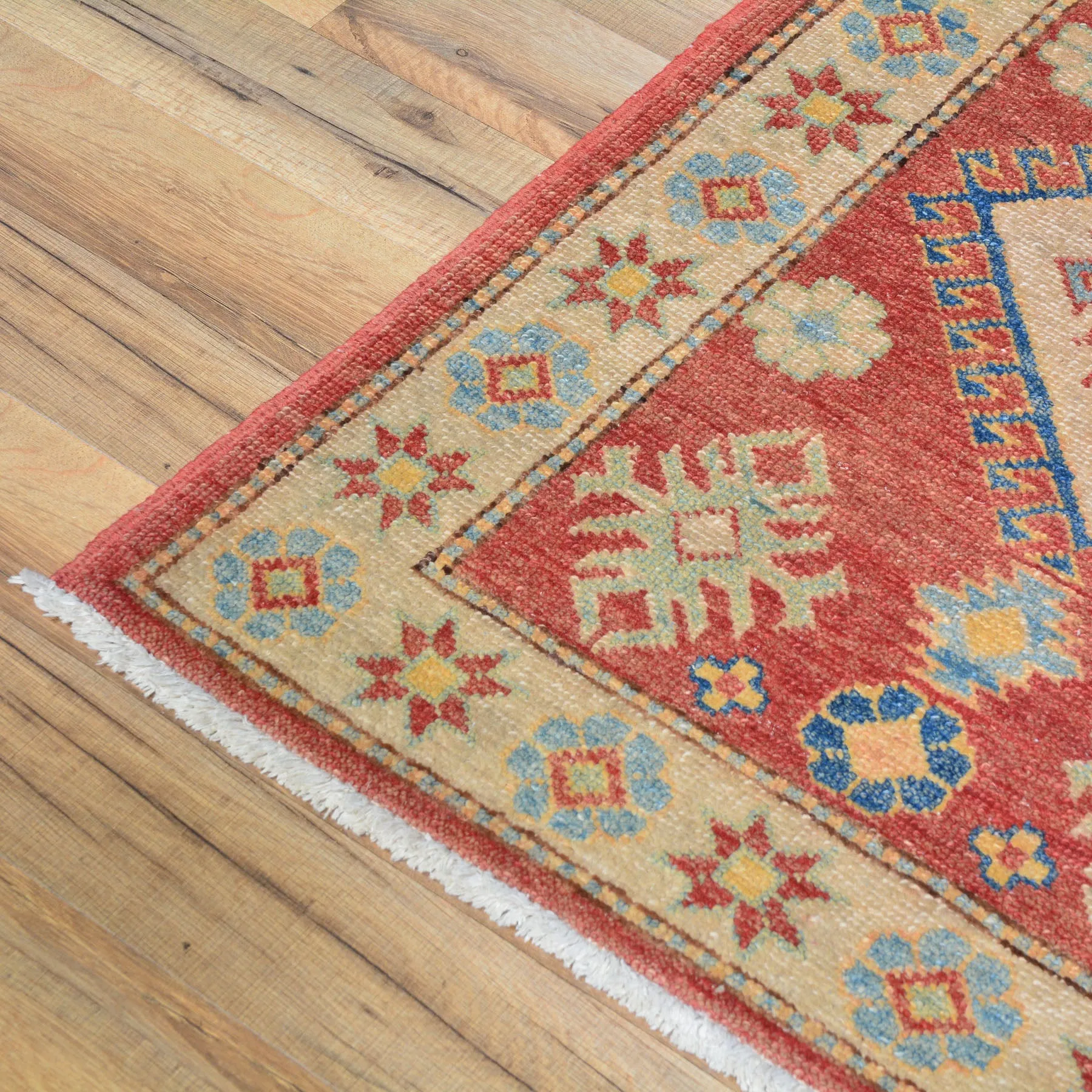Hand-Knotted Oriental Kazak Tribal Design Handmade Wool Rug (Size 2.3 X 3.2) Cwral-7911