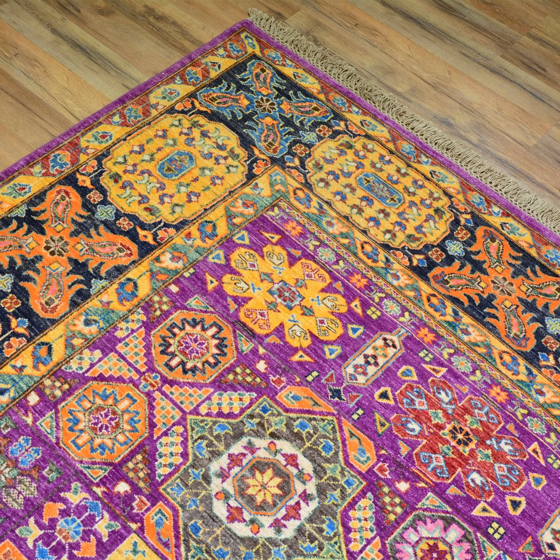 Hand-Knotted Oriental Mamluk Design Wool Rug (Size 9.9 X 13.11) Brral-6447
