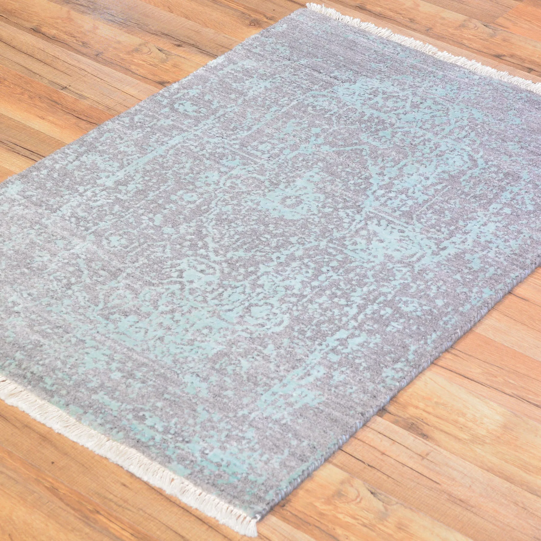 Hand-Knotted Oriental Modern Design Handmade Wool & Silk  Rug (Size 2.0 X 3.1) Cwral-8007