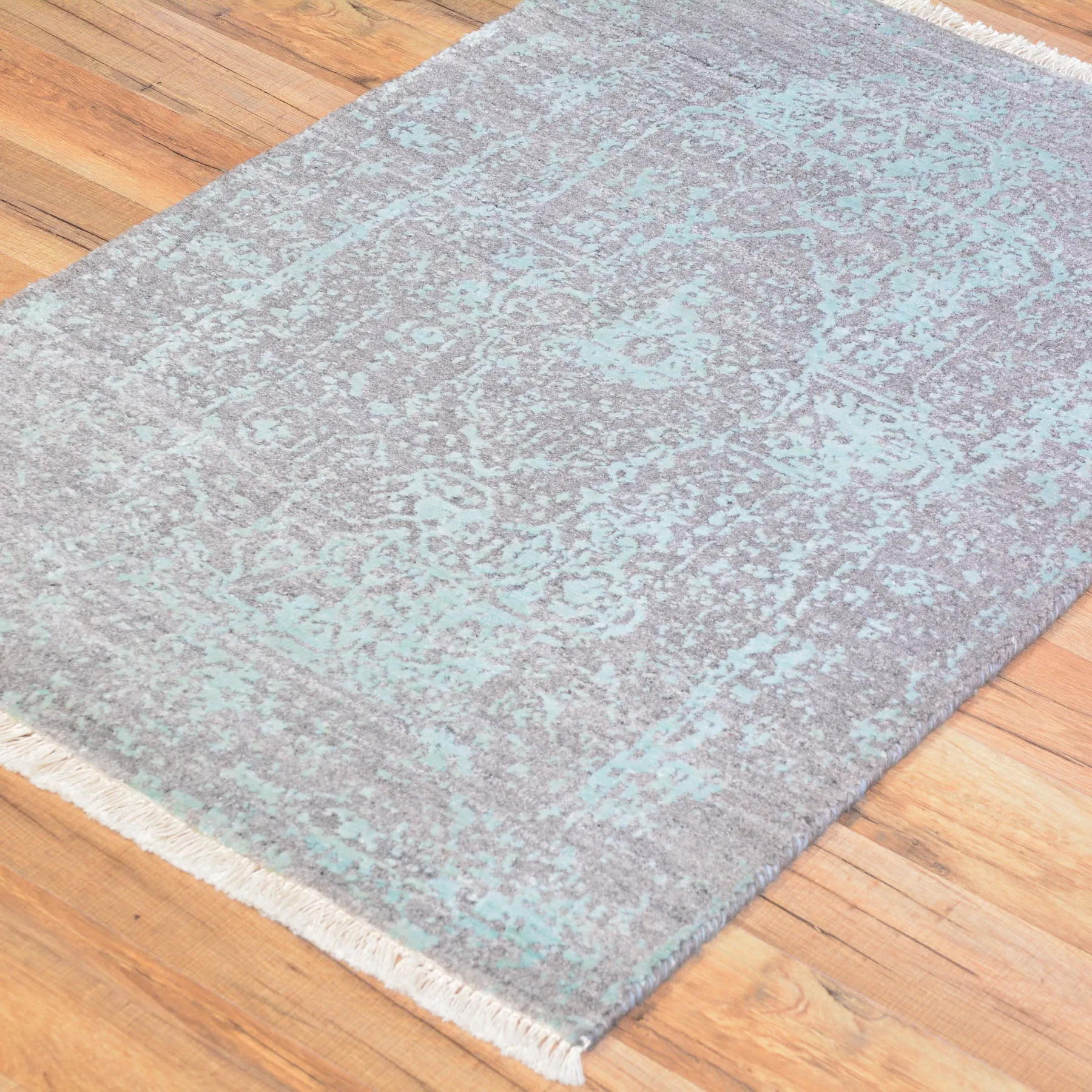 Hand-Knotted Oriental Modern Design Handmade Wool & Silk  Rug (Size 2.0 X 3.1) Cwral-8007