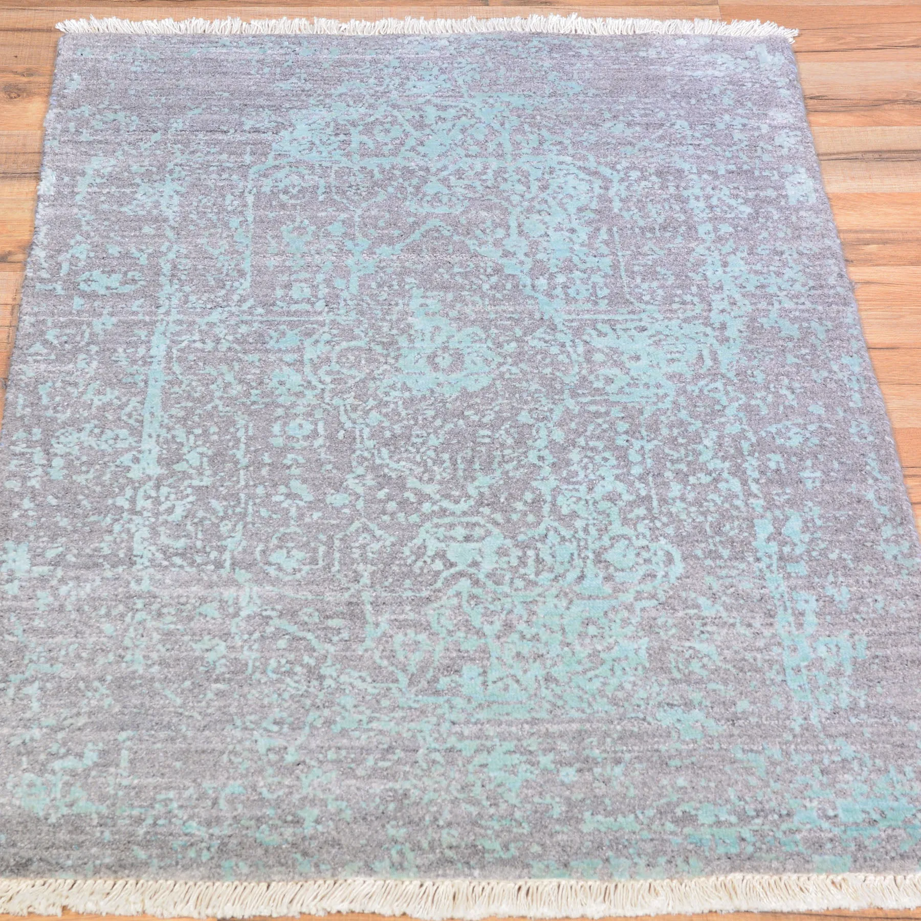 Hand-Knotted Oriental Modern Design Handmade Wool & Silk  Rug (Size 2.0 X 3.1) Cwral-8007