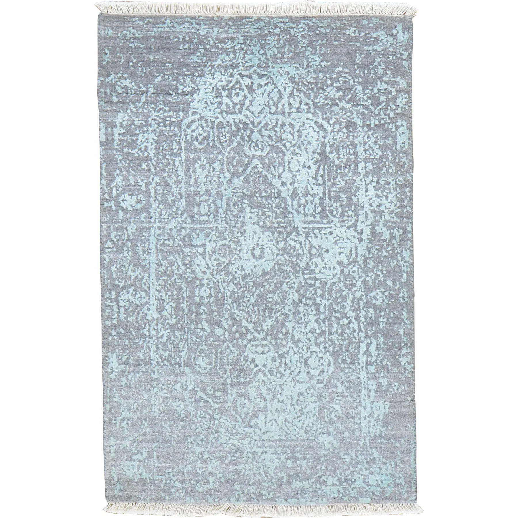 Hand-Knotted Oriental Modern Design Handmade Wool & Silk  Rug (Size 2.0 X 3.1) Cwral-8007