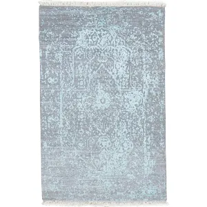 Hand-Knotted Oriental Modern Design Handmade Wool & Silk  Rug (Size 2.0 X 3.1) Cwral-8007