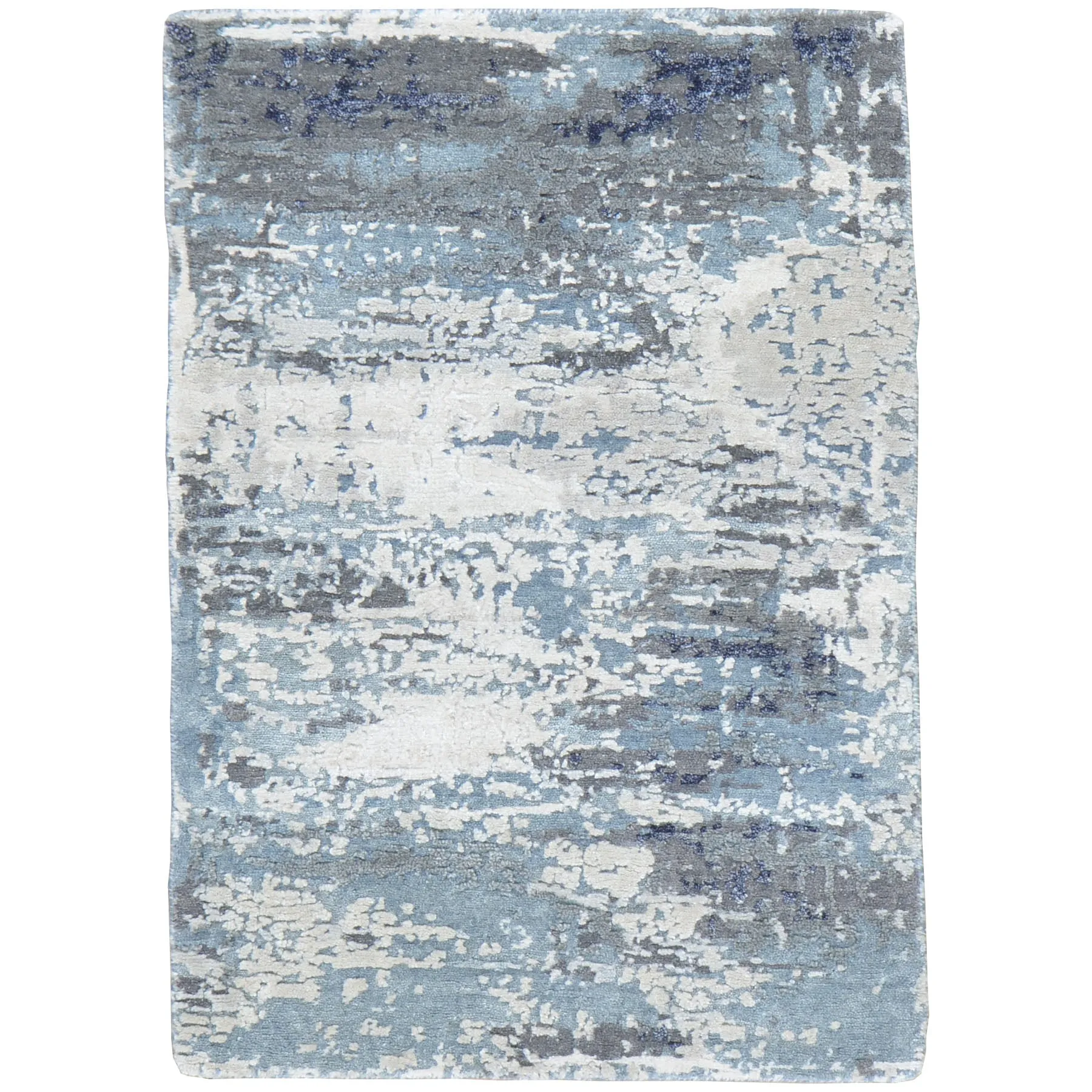 Hand-Knotted Oriental Modern Design Handmade Wool & Silk  Rug (Size 2.1 X 3.0) Cwral-8430