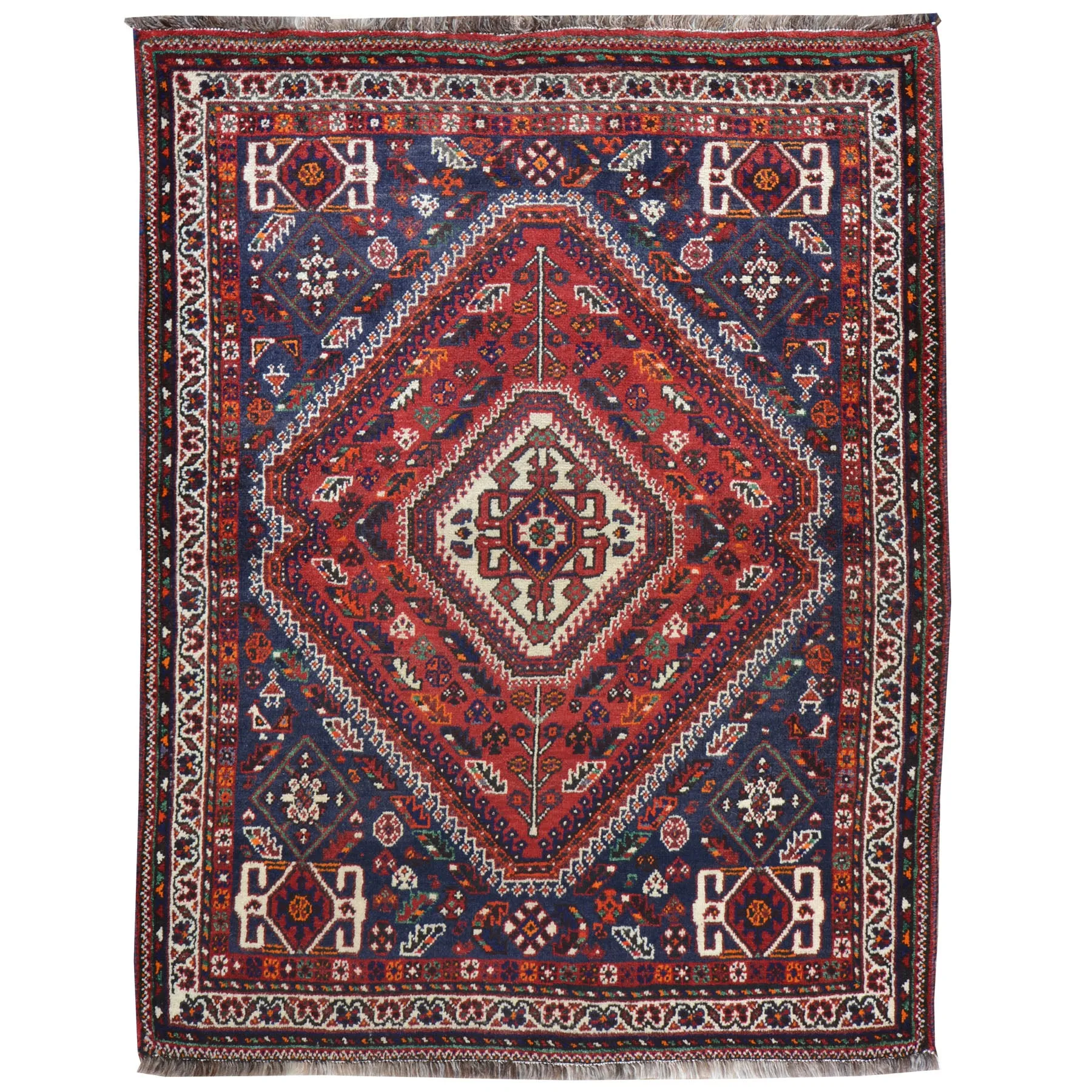 Hand-Knotted Oriental Persia Tribal Wool Rug (Size 3.11 X 5.3) Cwral-7800