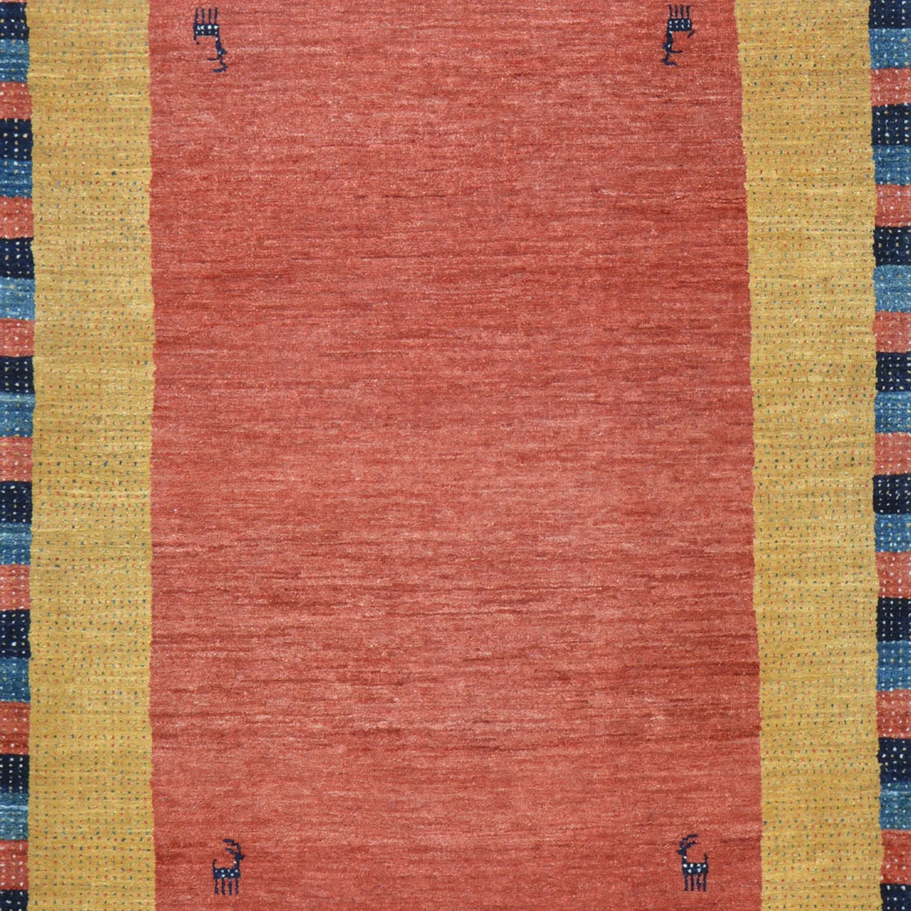 Hand-Knotted Oriental Persian Gabbeh Handmade 100% Wool Rug (Size 3.5 X 4.7) Cwral-8367