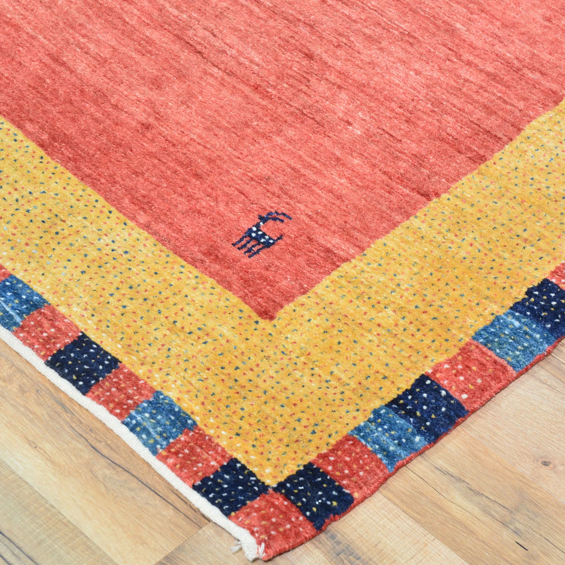 Hand-Knotted Oriental Persian Gabbeh Handmade 100% Wool Rug (Size 3.5 X 4.7) Cwral-8367