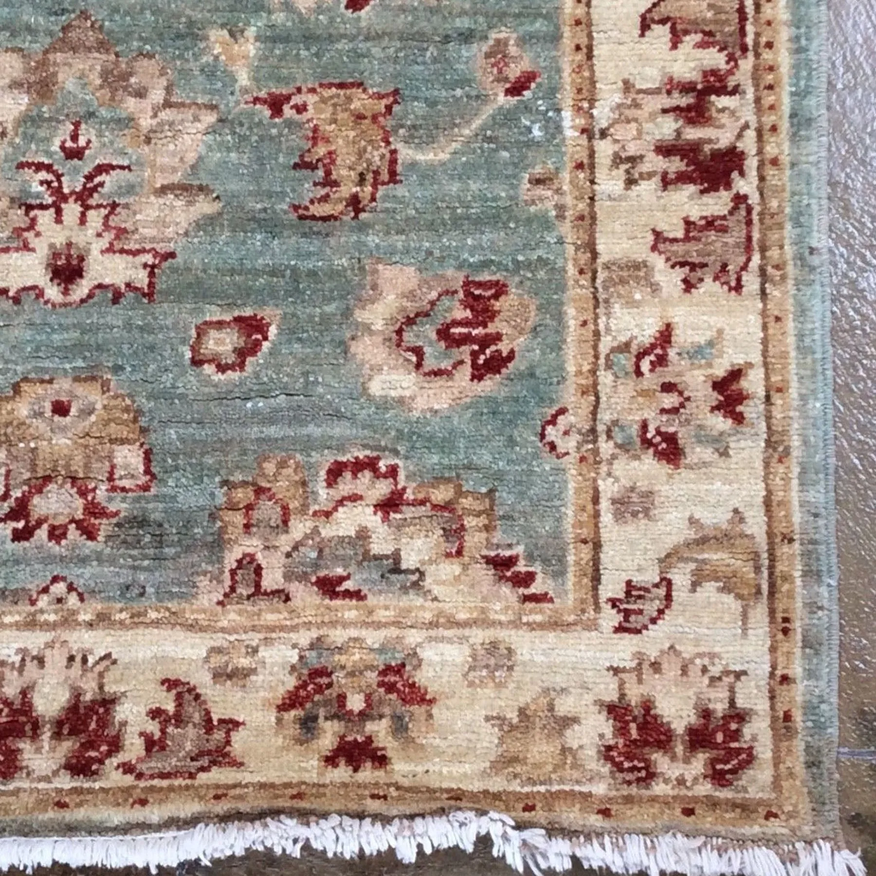 Hand-Knotted Oriental Peshawar Chobi Oushak Design 100% Wool Rug (Size 2.6 X 11.4) Brrsf-423