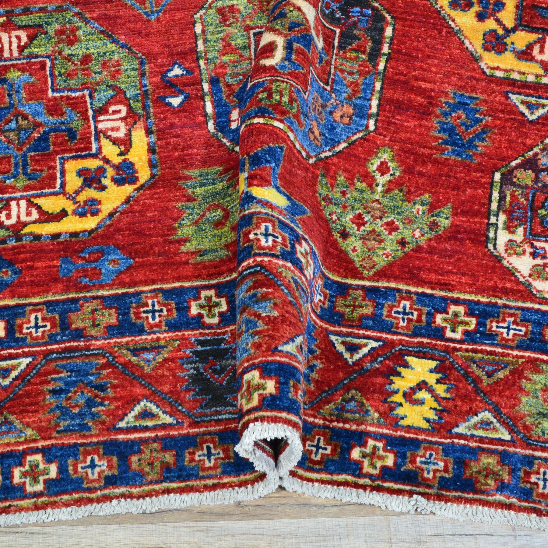 Hand-Knotted Oriental Tribal Handmade 100% Wool Rug (Size 5.0 X 6.8) Cwral-10044