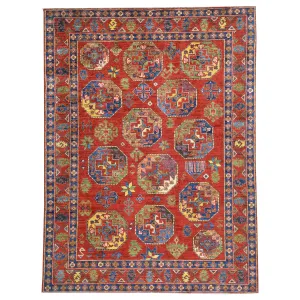 Hand-Knotted Oriental Tribal Handmade 100% Wool Rug (Size 5.0 X 6.8) Cwral-10044