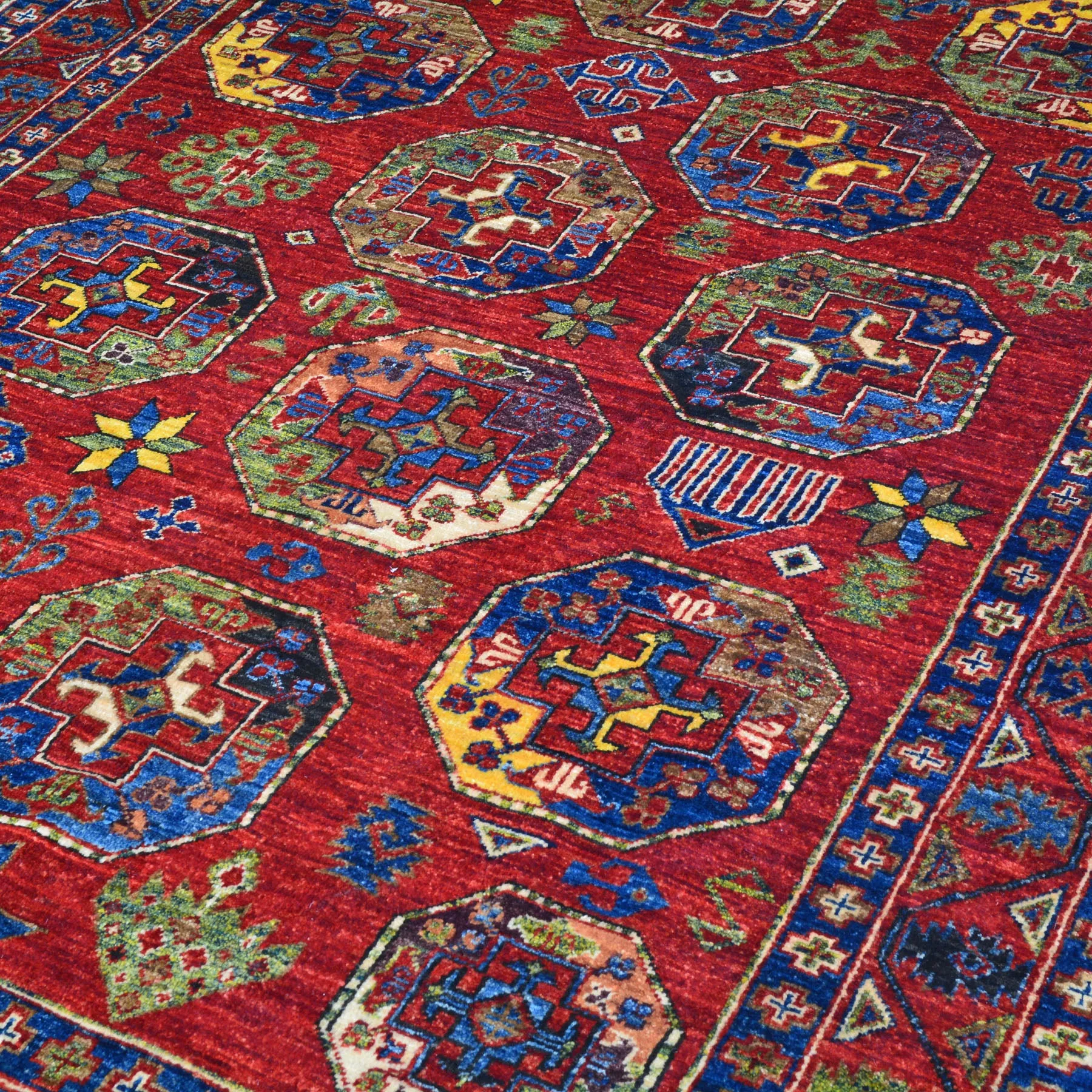 Hand-Knotted Oriental Tribal Handmade 100% Wool Rug (Size 5.0 X 6.8) Cwral-10044
