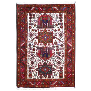 Hand-Knotted Oriental Tribal Traditional Design Handmade Wool Rug (Size 3.10 X 5.5) Brral-4713
