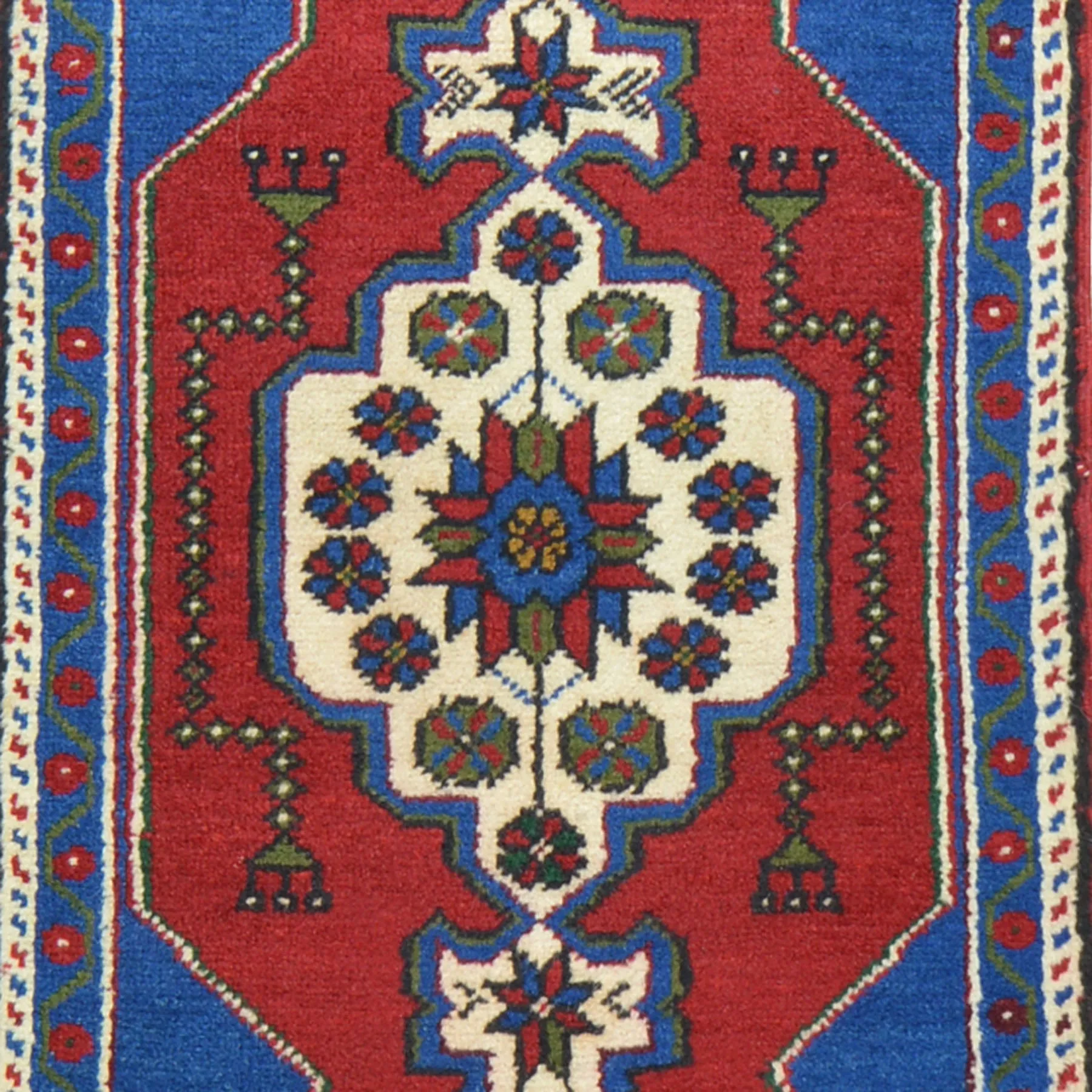 Hand-Knotted Oriental Tribal Turkish Wool Rug (Size 1.8 X 3.6) Cwral-8034
