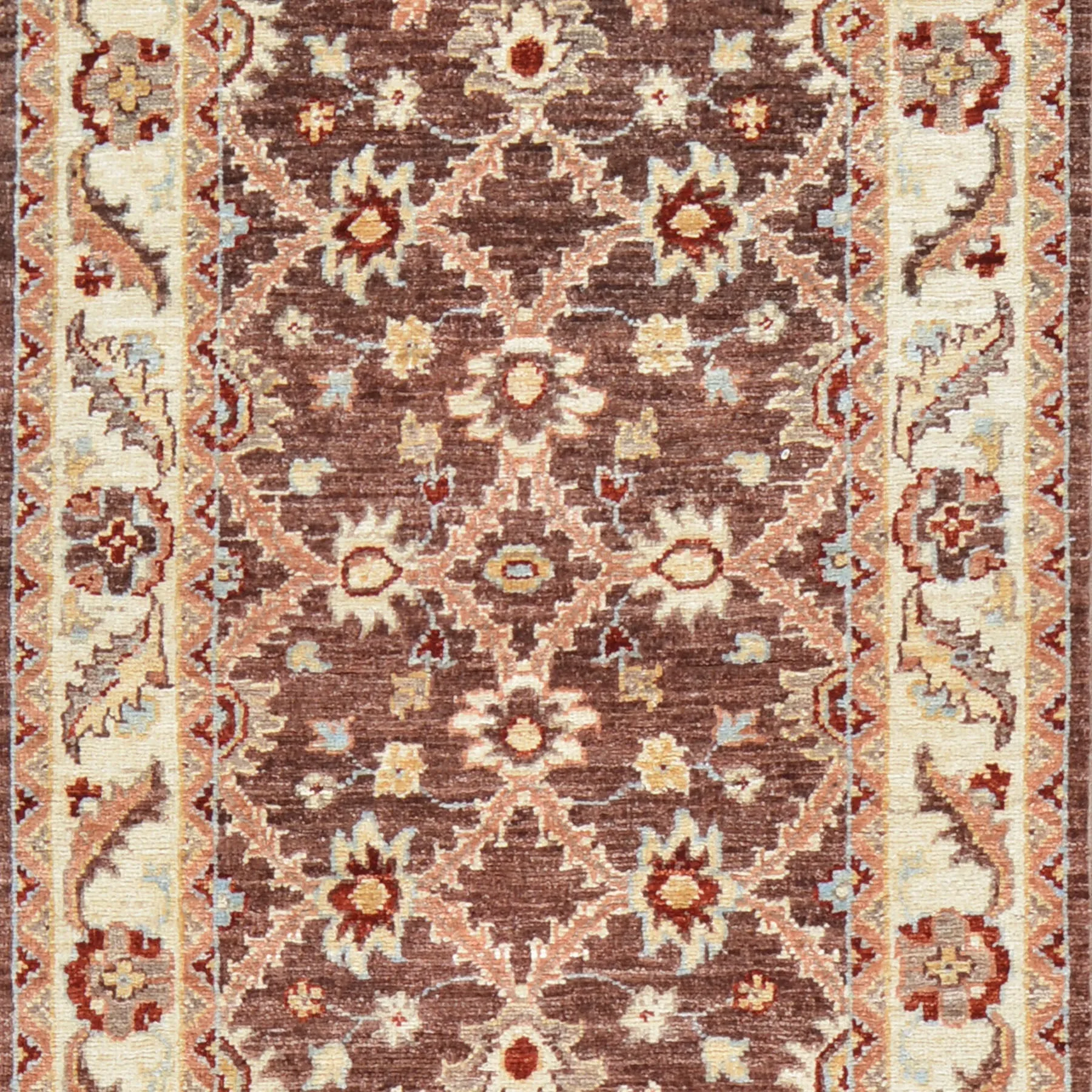 Hand-Knotted Oshak Design Traditional Rug Handmade 100% Wool (Size 2.5 X 10.4) Cwral-2856