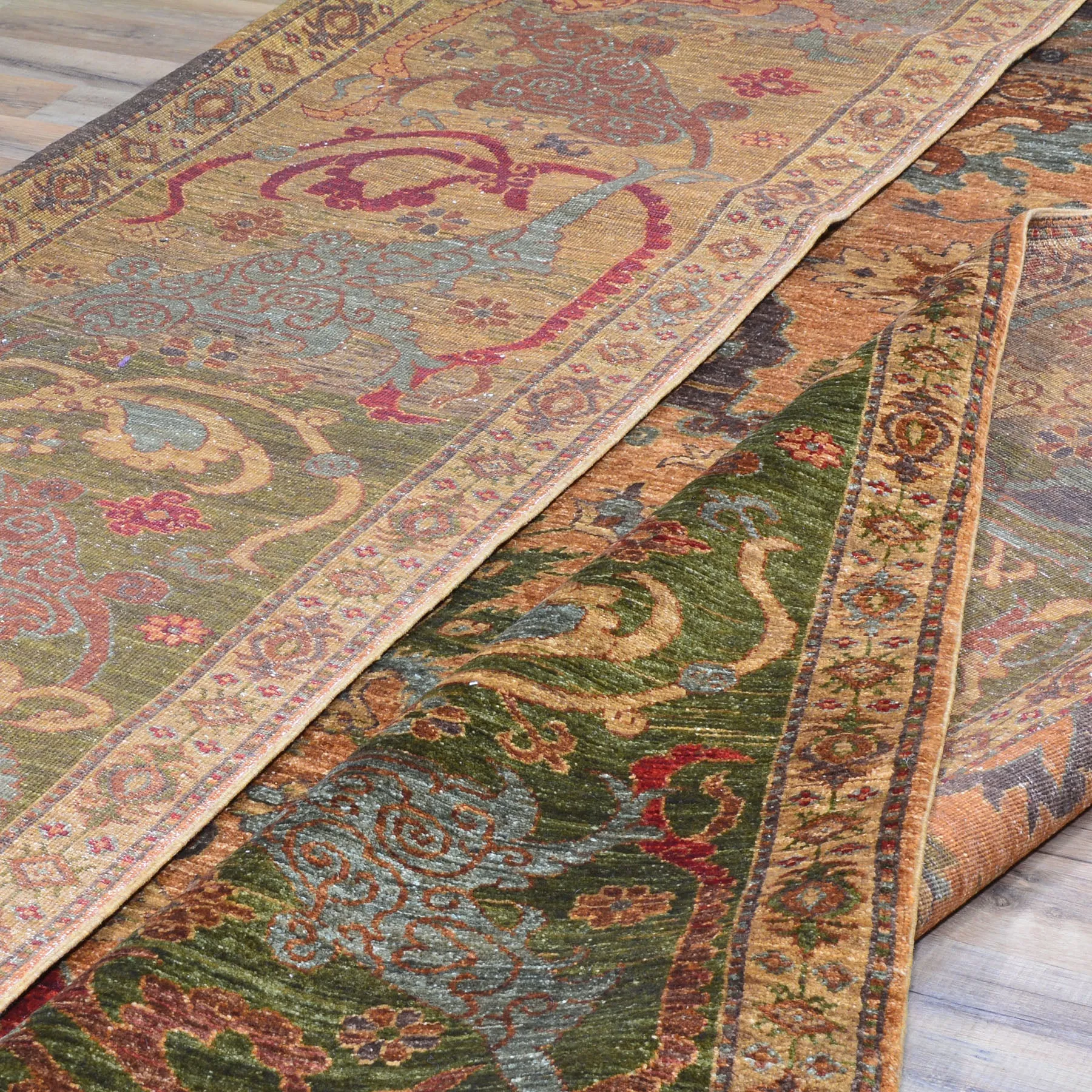 Hand-Knotted  Oushak Traditional Design Wool Chobi Rug (Size 9.1 X 11.7) Cwral-8472