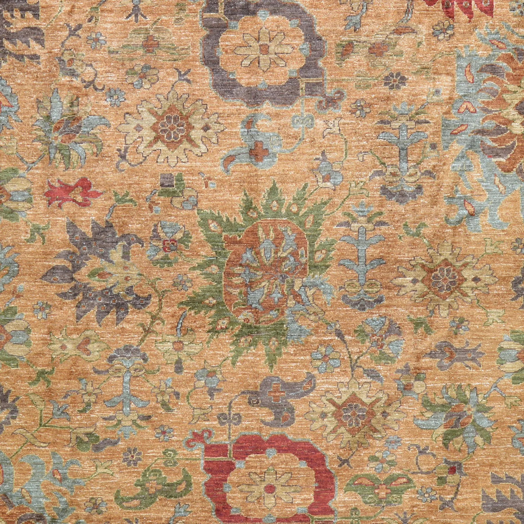 Hand-Knotted  Oushak Traditional Design Wool Chobi Rug (Size 9.1 X 11.7) Cwral-8472
