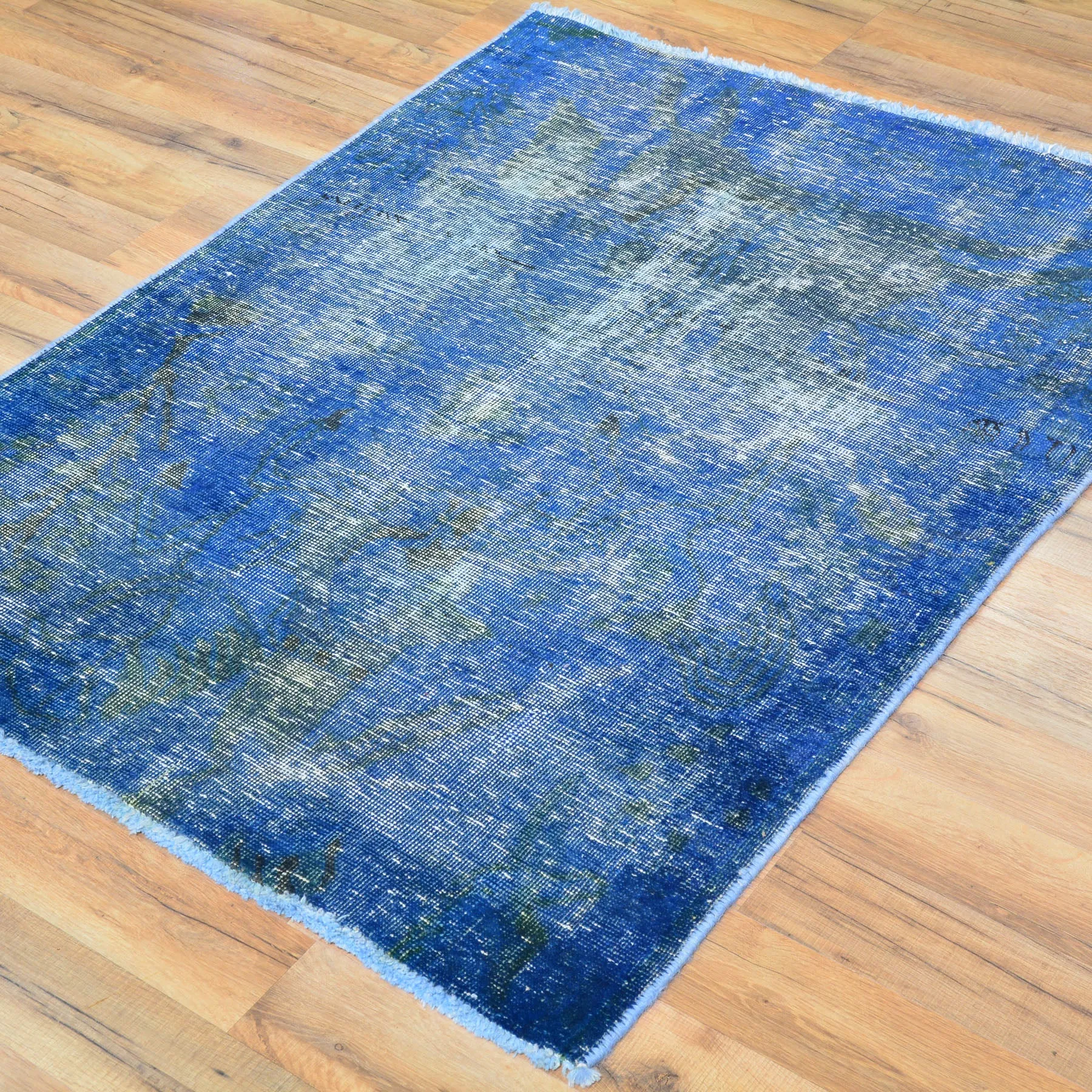 Hand-Knotted Overdyed Persian Traditional Handmade Wool Rug (Size 3.3 X 4.3) Brrsf-84